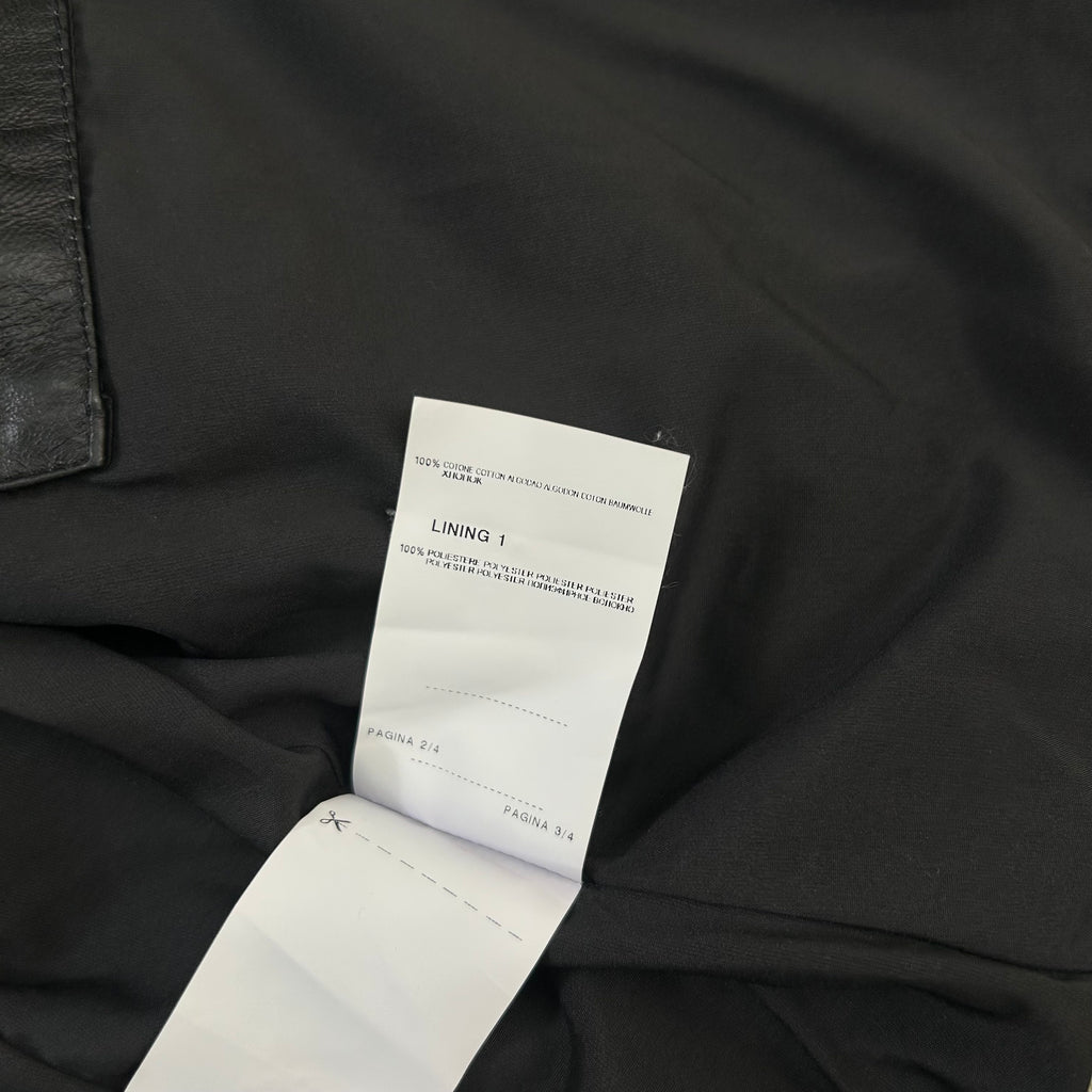 Armani Jeans 2000's Black and White Leather Jacket