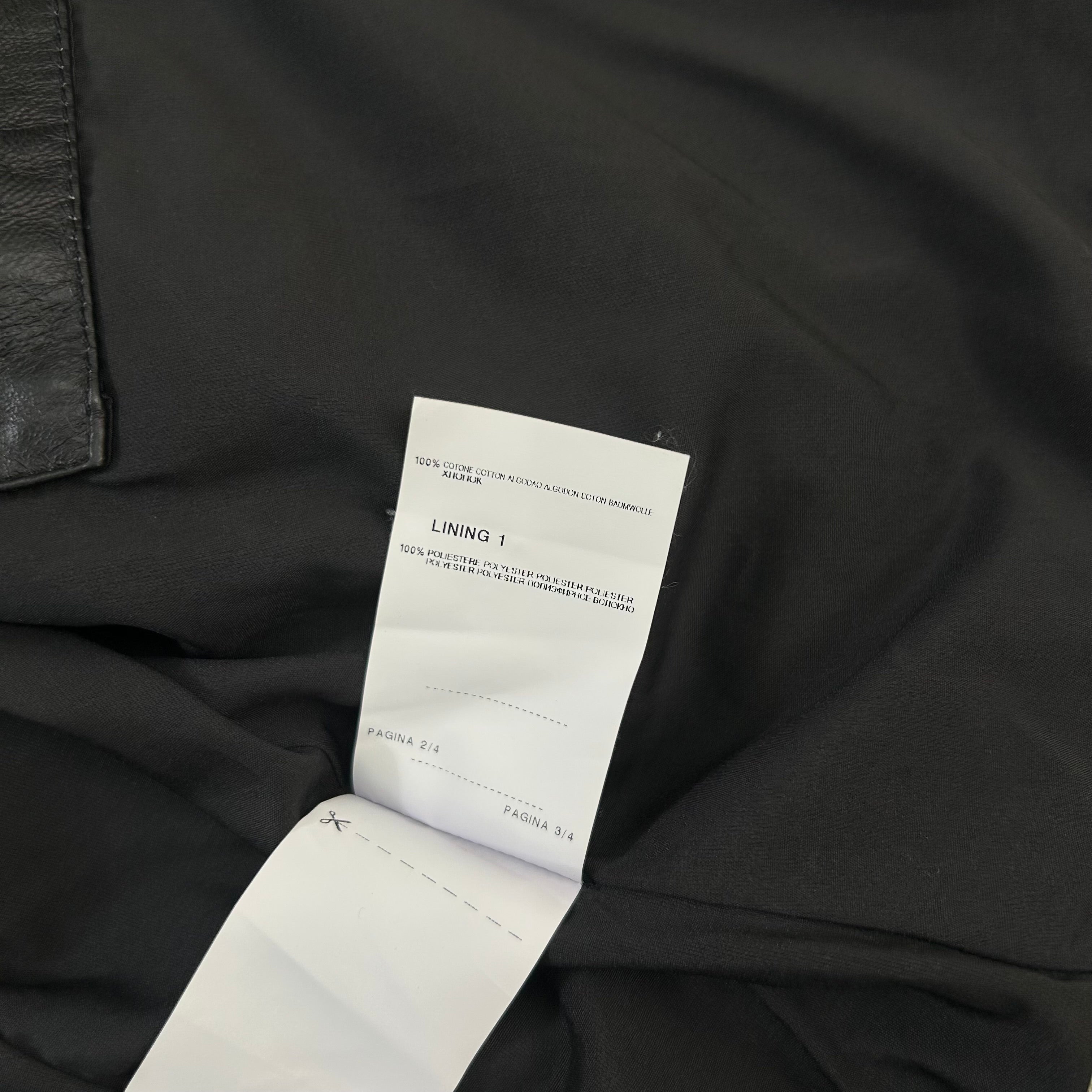 Armani Jeans 2000's Black and White Leather Jacket