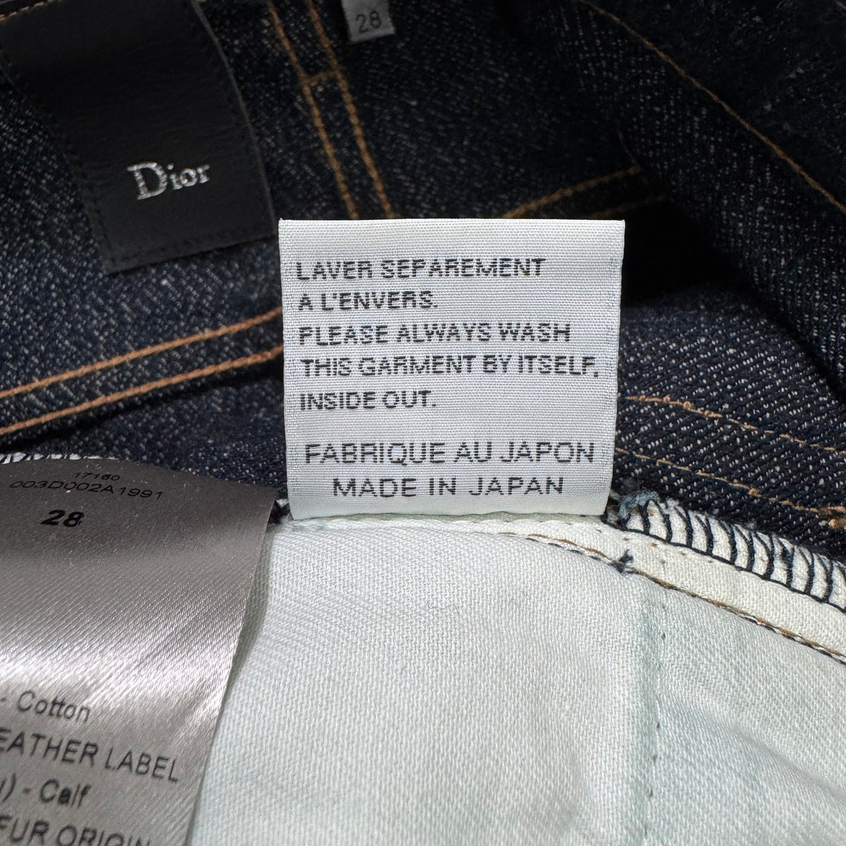 Dior Homme KVA Straight Leg Neppy Denim Pants