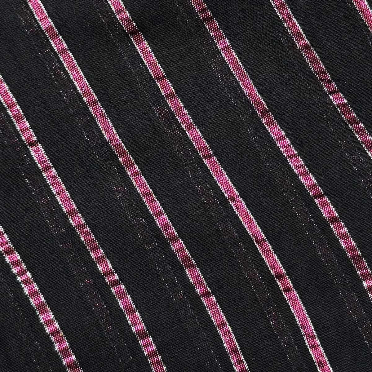 Saint Laurent 2019 Metallic Pink Lurex Striped Silk Shirt