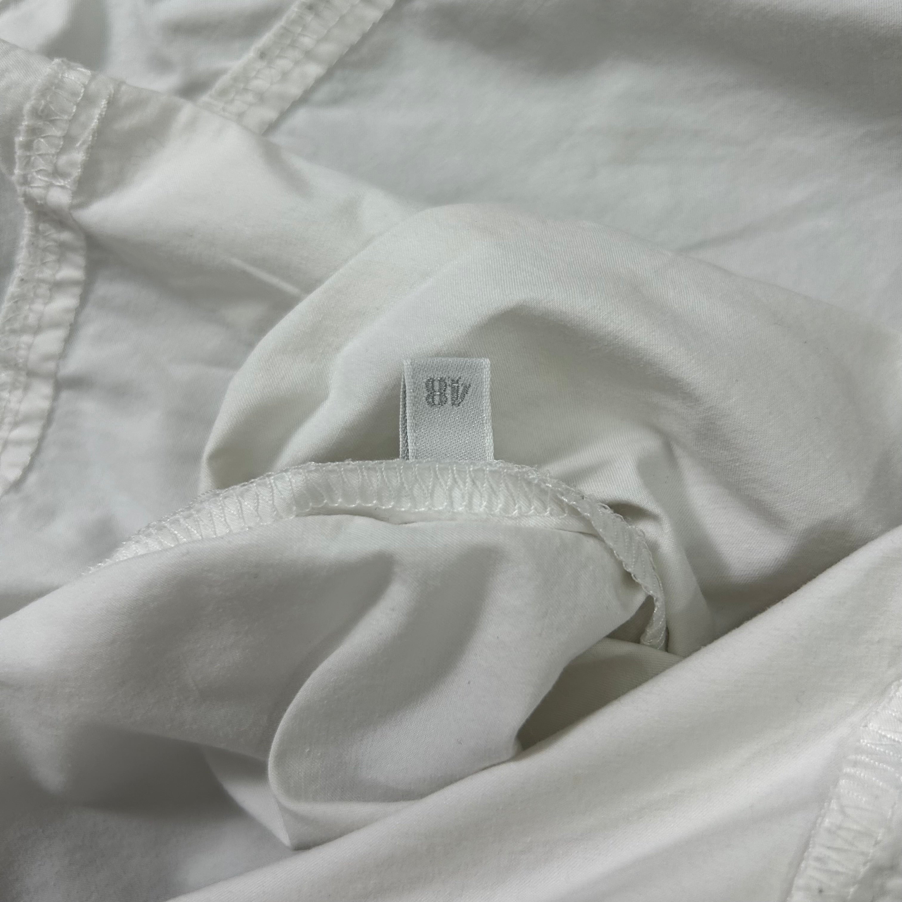 Prada 2000s Wide Leg White Cotton Pants