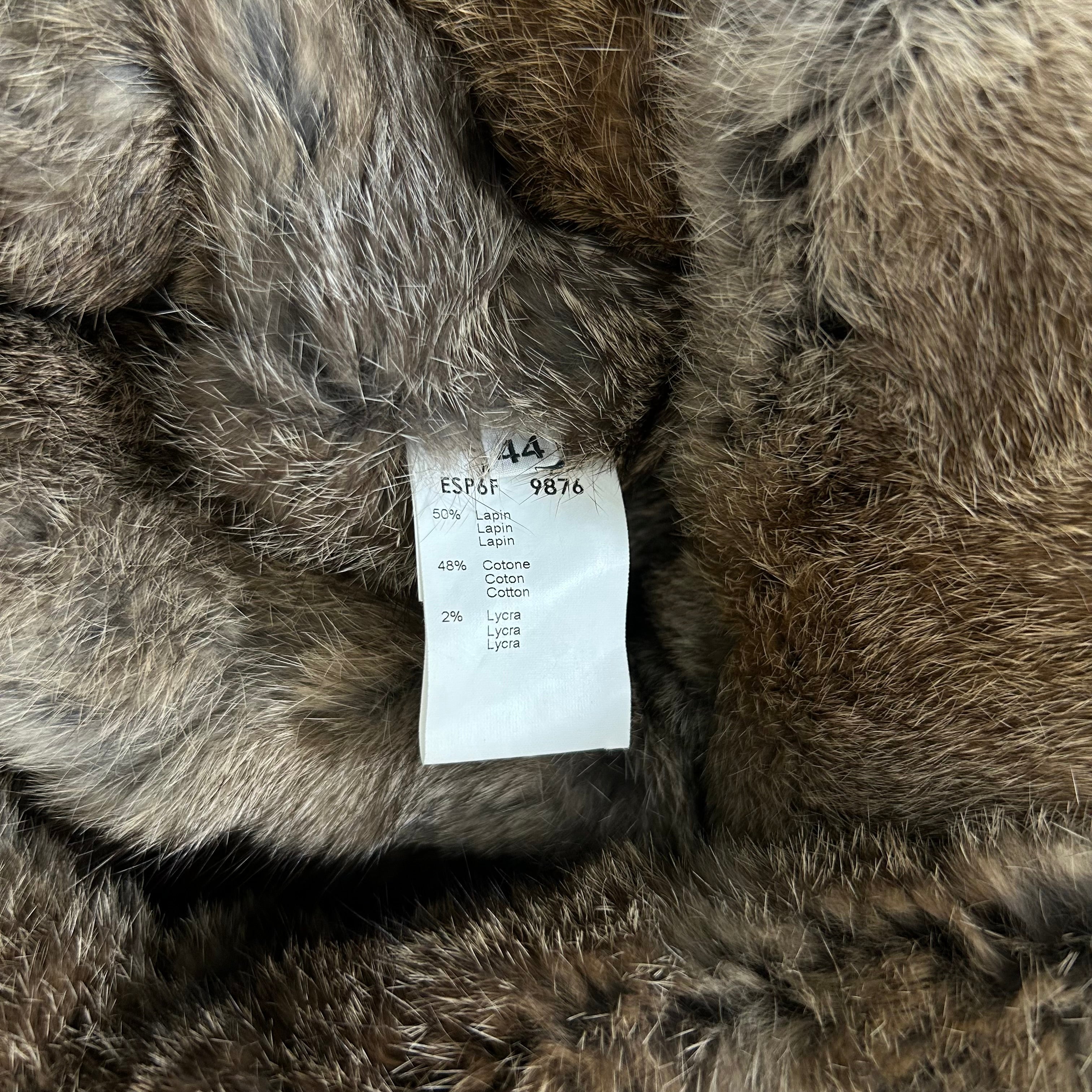 Dolce & Gabbana Corduroy Fur Brown Fur Jackets