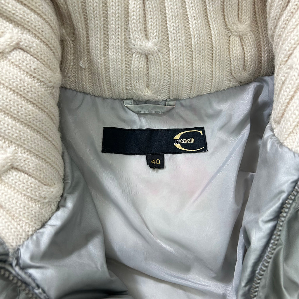 Just Cavalli 2000'S Silver Cropped Boxy Jacket