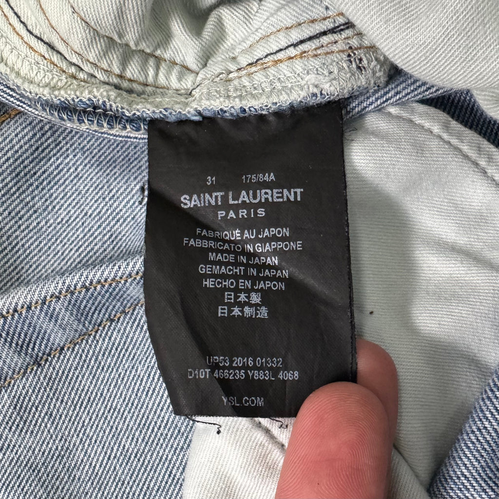 Saint Laurent 2016 D14 Handstitching Pocket Straight Leg Jeans