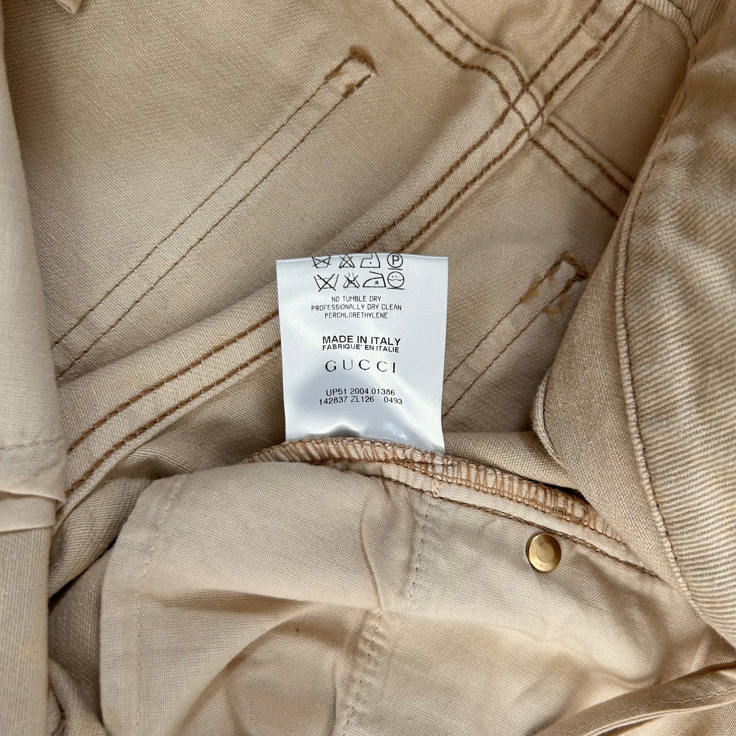 Gucci 2000's Flared Distressed Pants