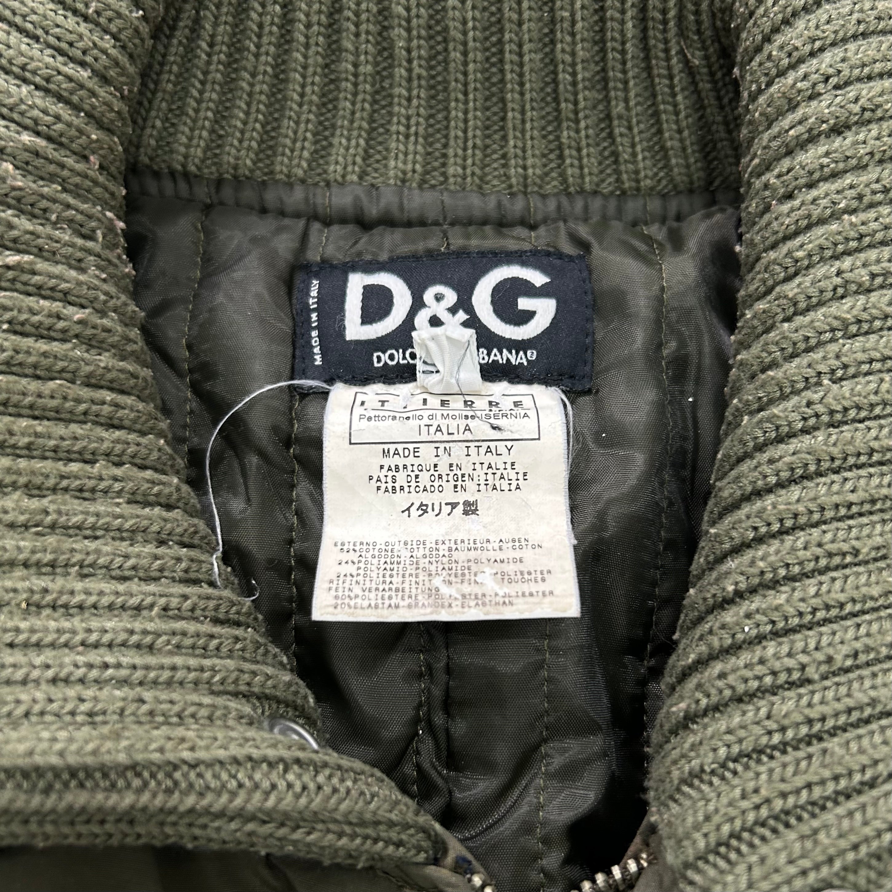 Dolce & Gabbana Military Khaki Bomber Jacket
