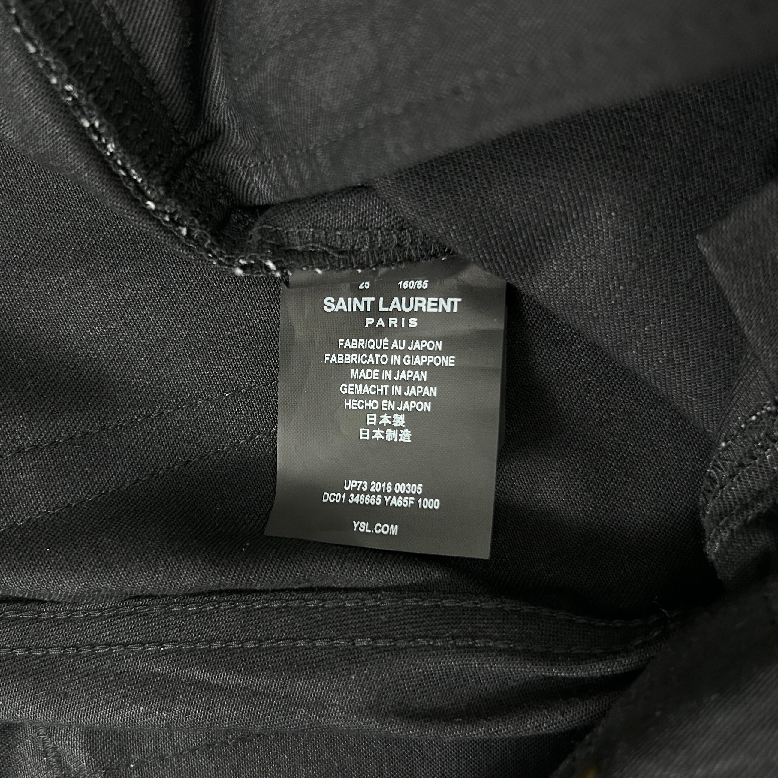 Saint Laurent Hedi Slimane Black Skinny Jeans