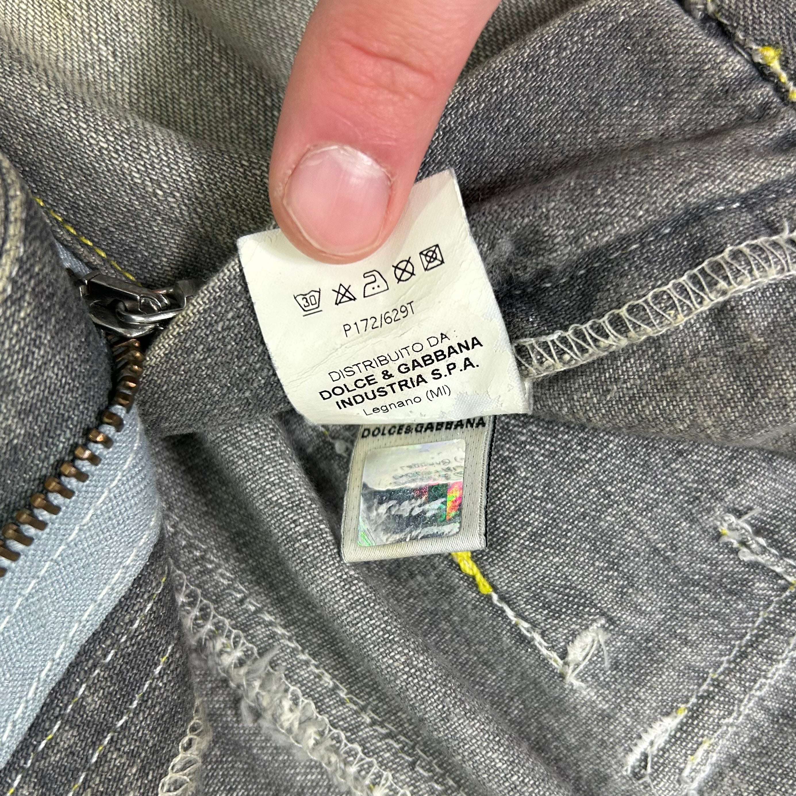 Dolce & Gabbana Grey Washed Cargo Pants