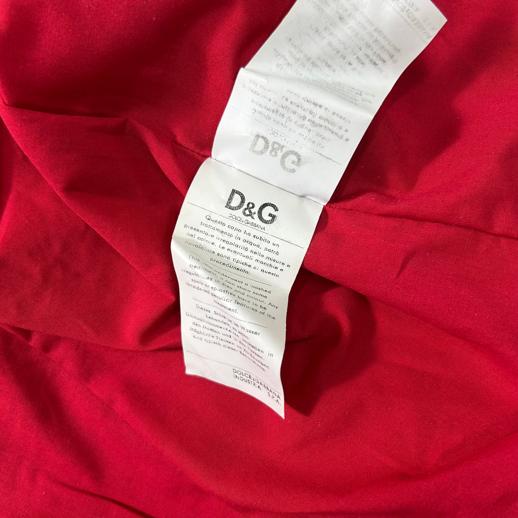 Dolce & Gabbana Biker Multizipper Red Leather Jacket