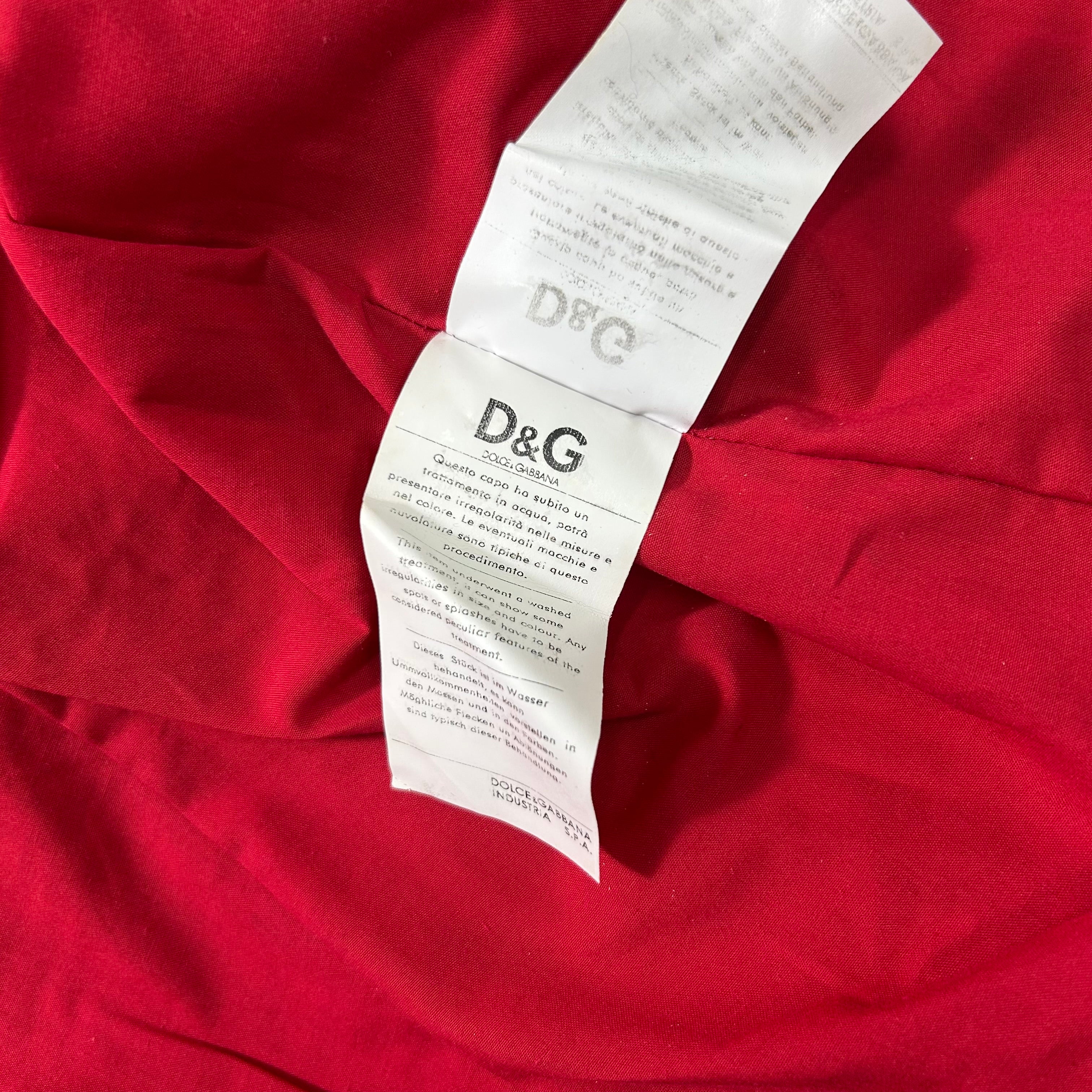 Dolce & Gabbana Biker Multizipper Red Leather Jacket