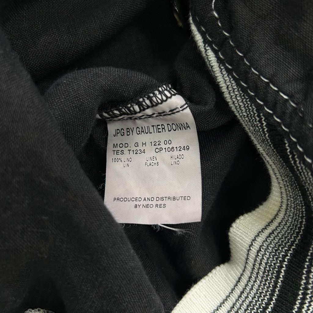 Jean Paul Gaultier 90's Classique Zip-Up Puff Sleeve Top