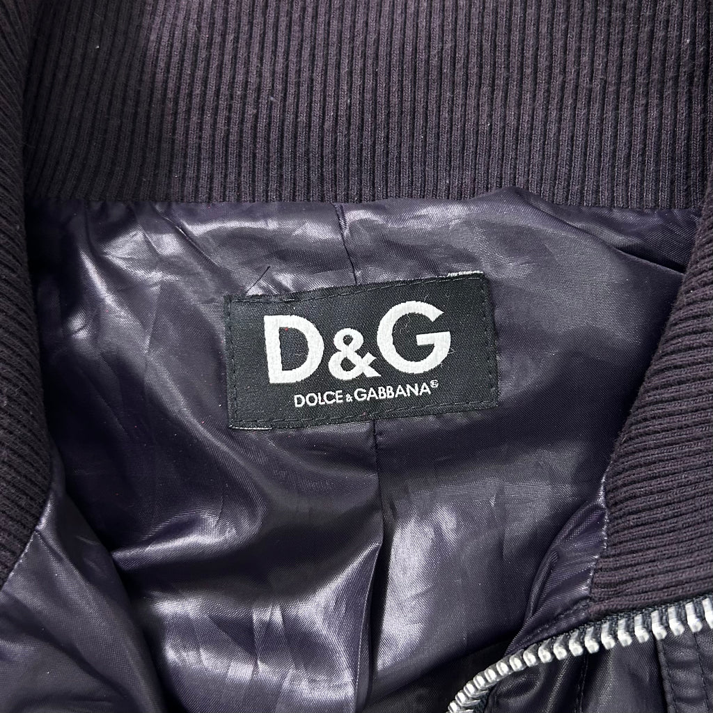 Dolce & Gabbana Light Nylon Purple Bomber Jacket