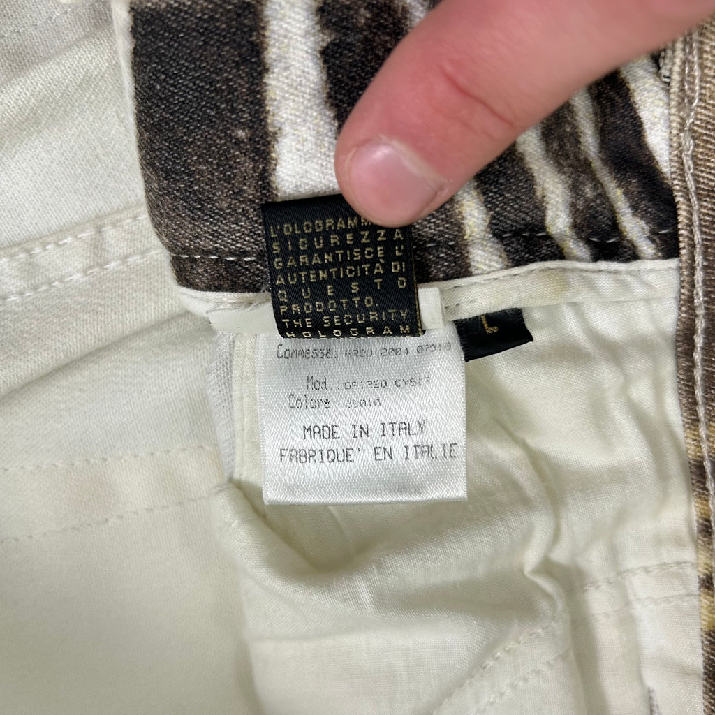 Roberto Cavalli 2000s Psychedelic Zebra Print Pants