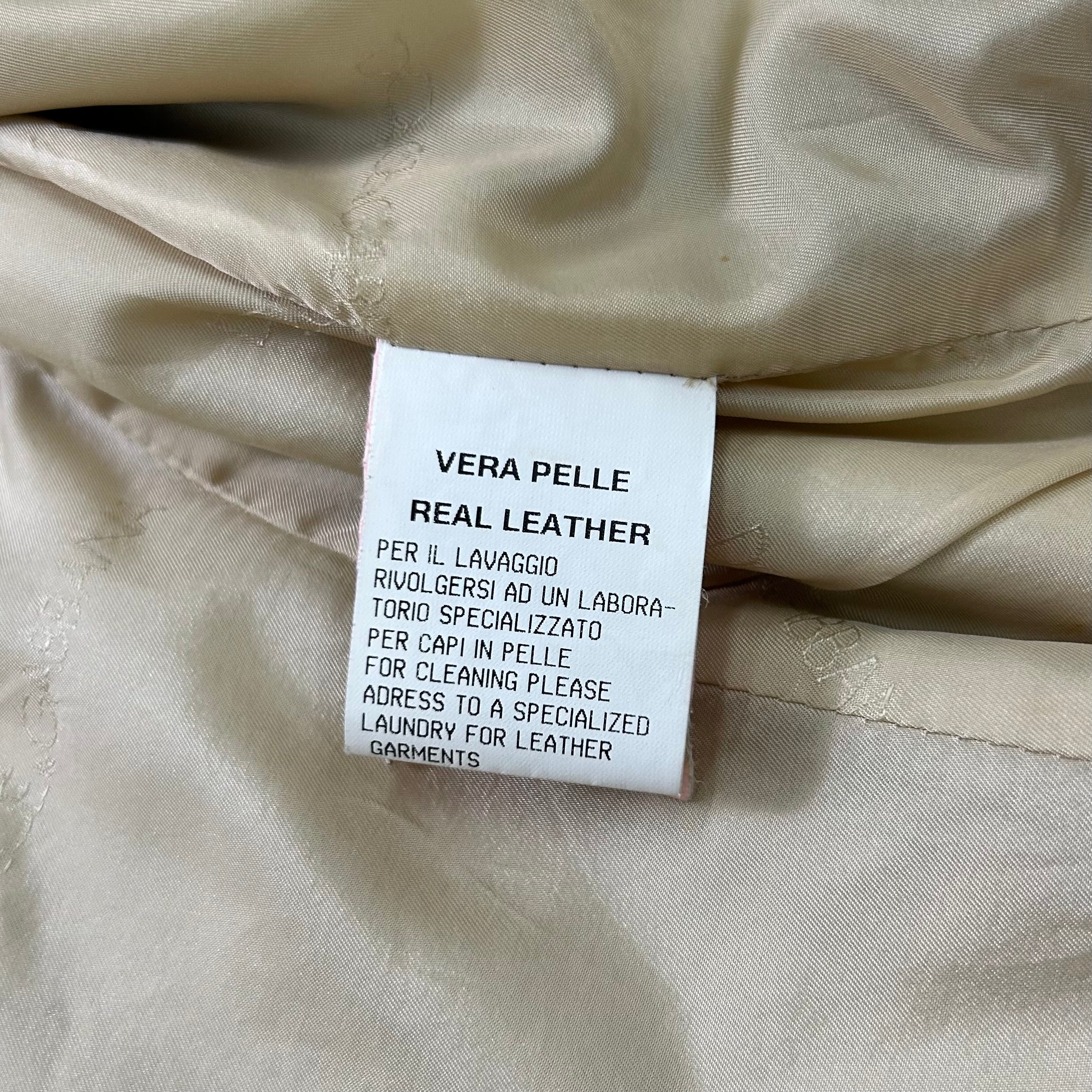 Dolce & Gabbana 1990s Beige Camel Leather Jacket