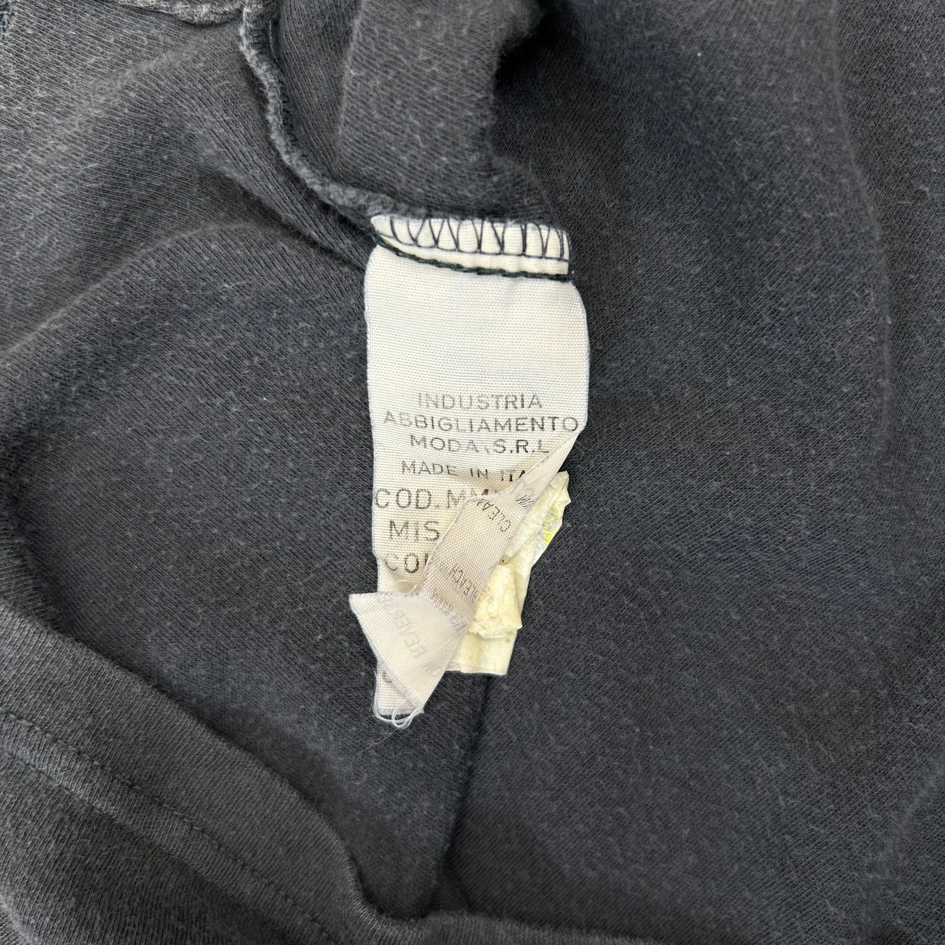 Moschino Vintage Grey Washed Graphic Polo