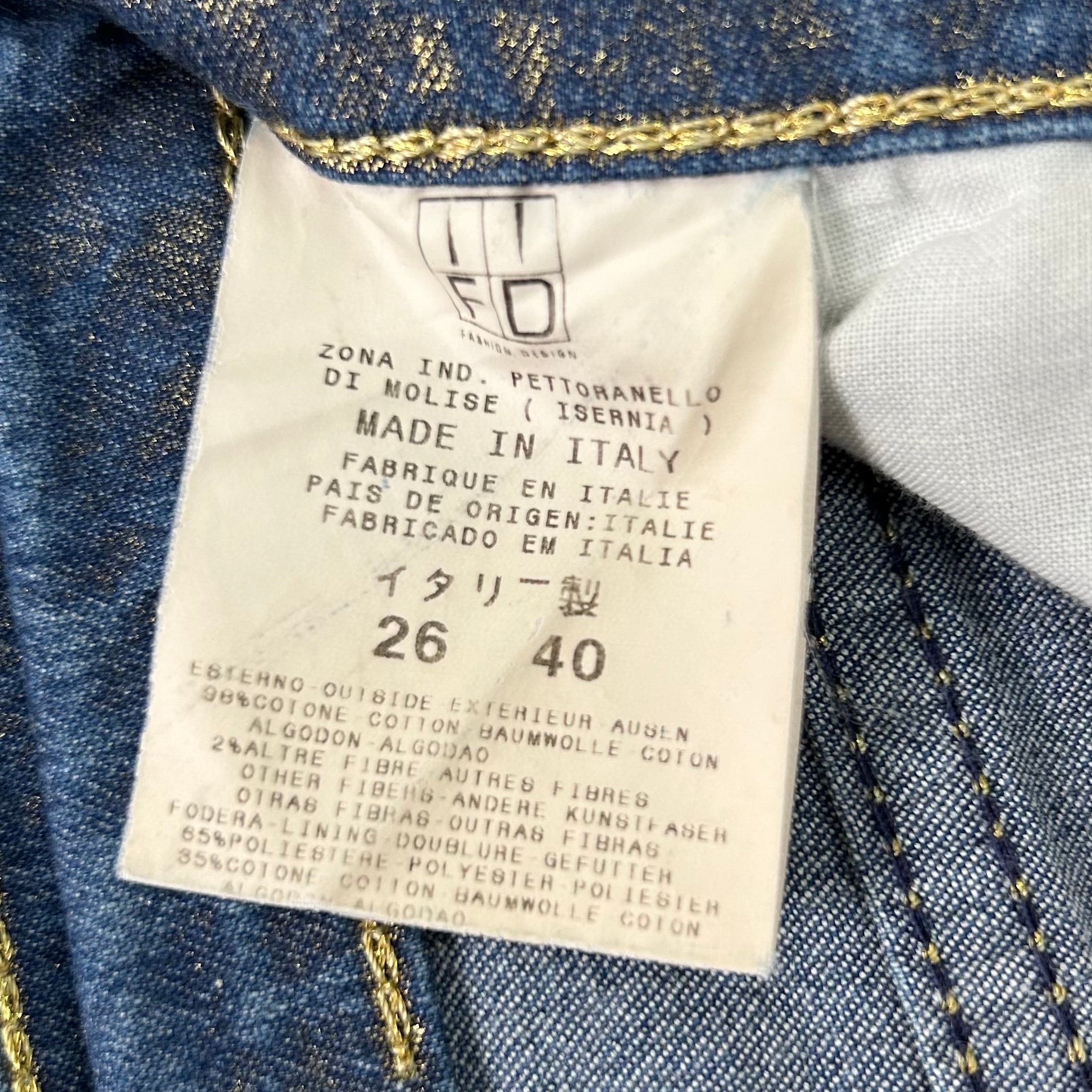 Just Cavalli Gold Flared Jeans