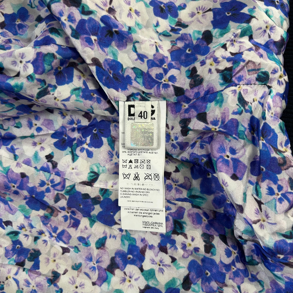 Dolce & Gabbana 2000´s Navy Suede Jacket