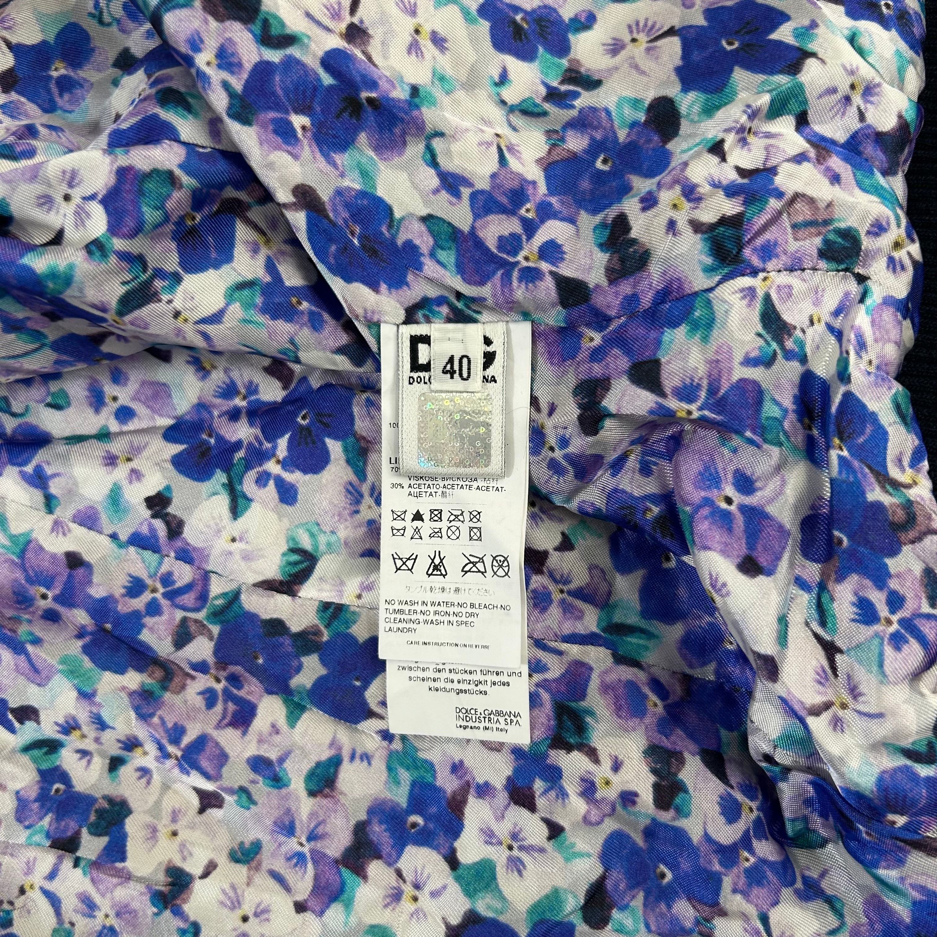 Dolce & Gabbana 2000´s Navy Suede Jacket