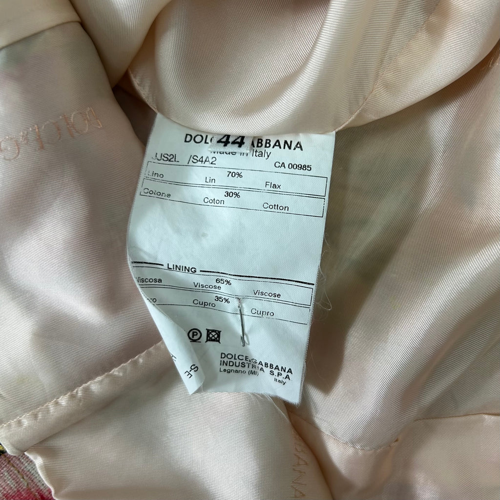 Dolce & Gabbana Floral Yellow Women's Coat