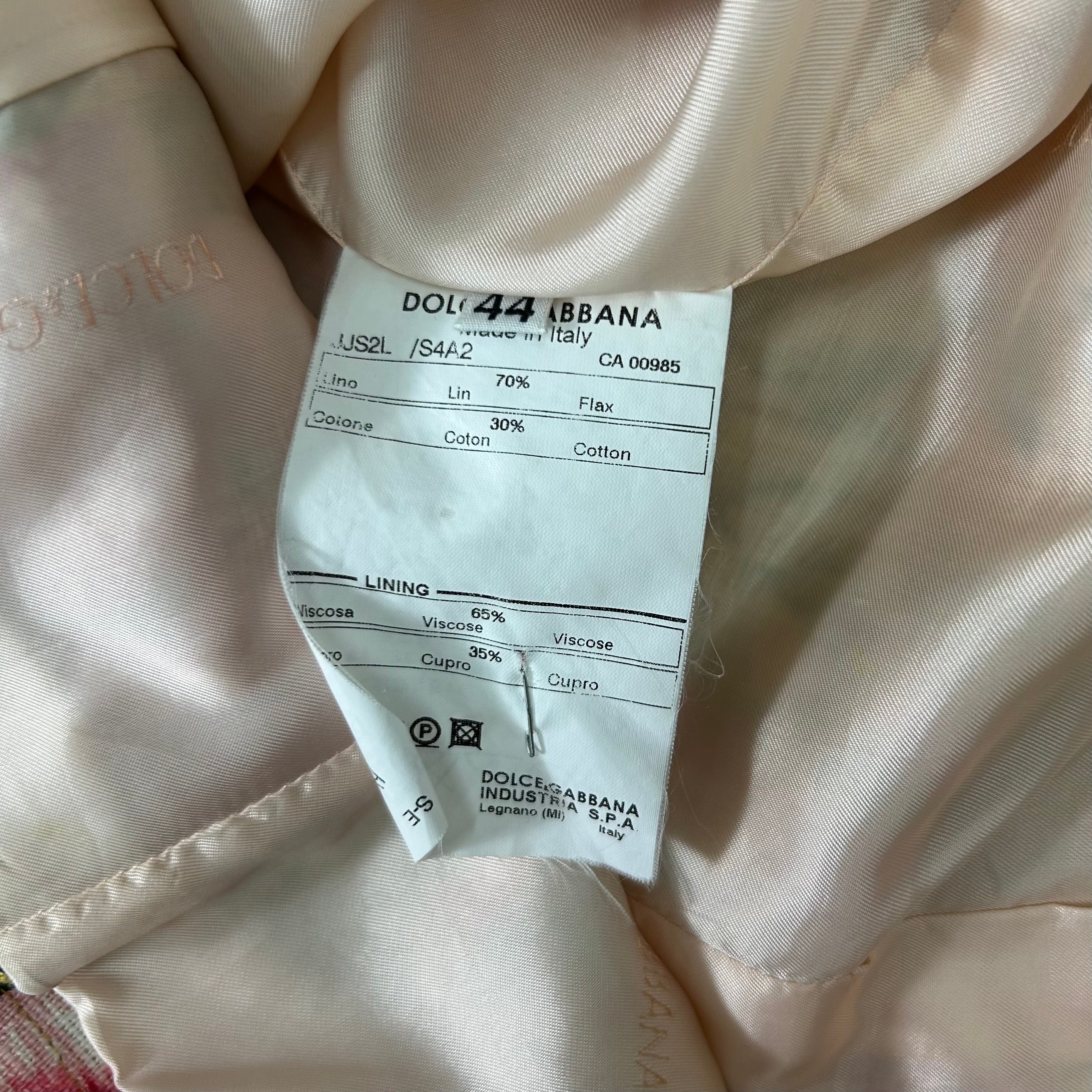 Dolce & Gabbana Floral Yellow Women's Coat