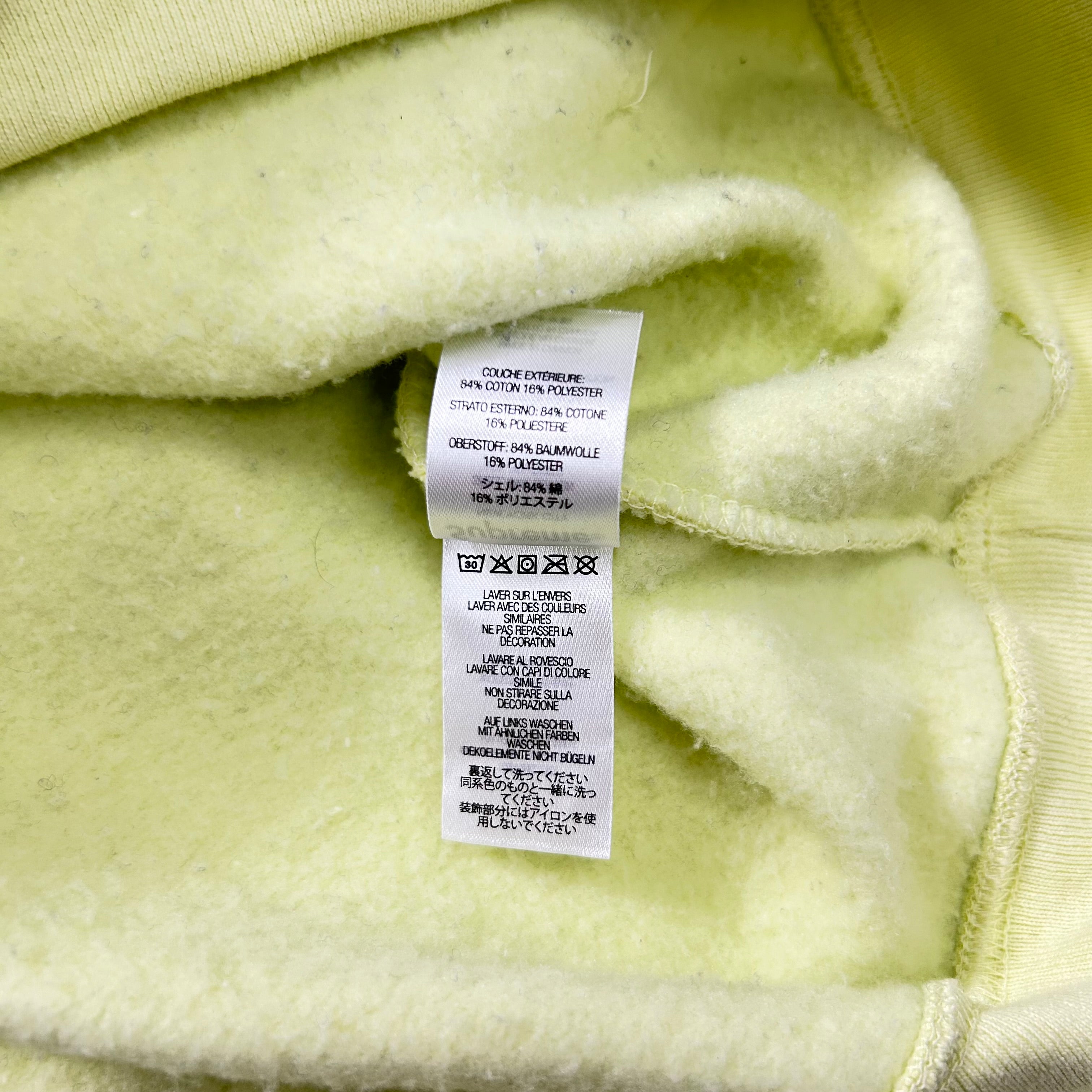 Supreme SS19 Lime Tag Logo Hoodie
