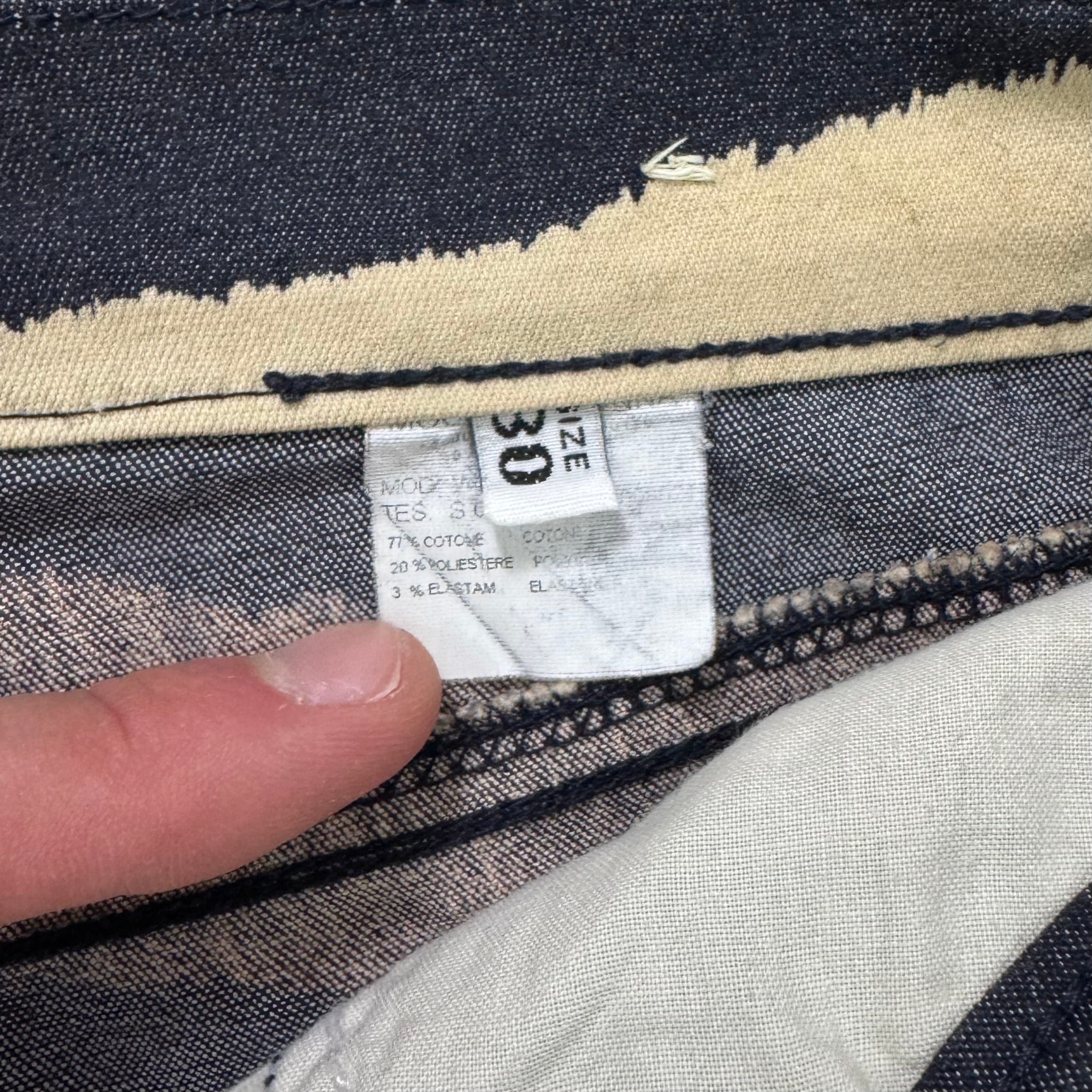 Moschino Vintage Beige Zebra Print Flared Jeans