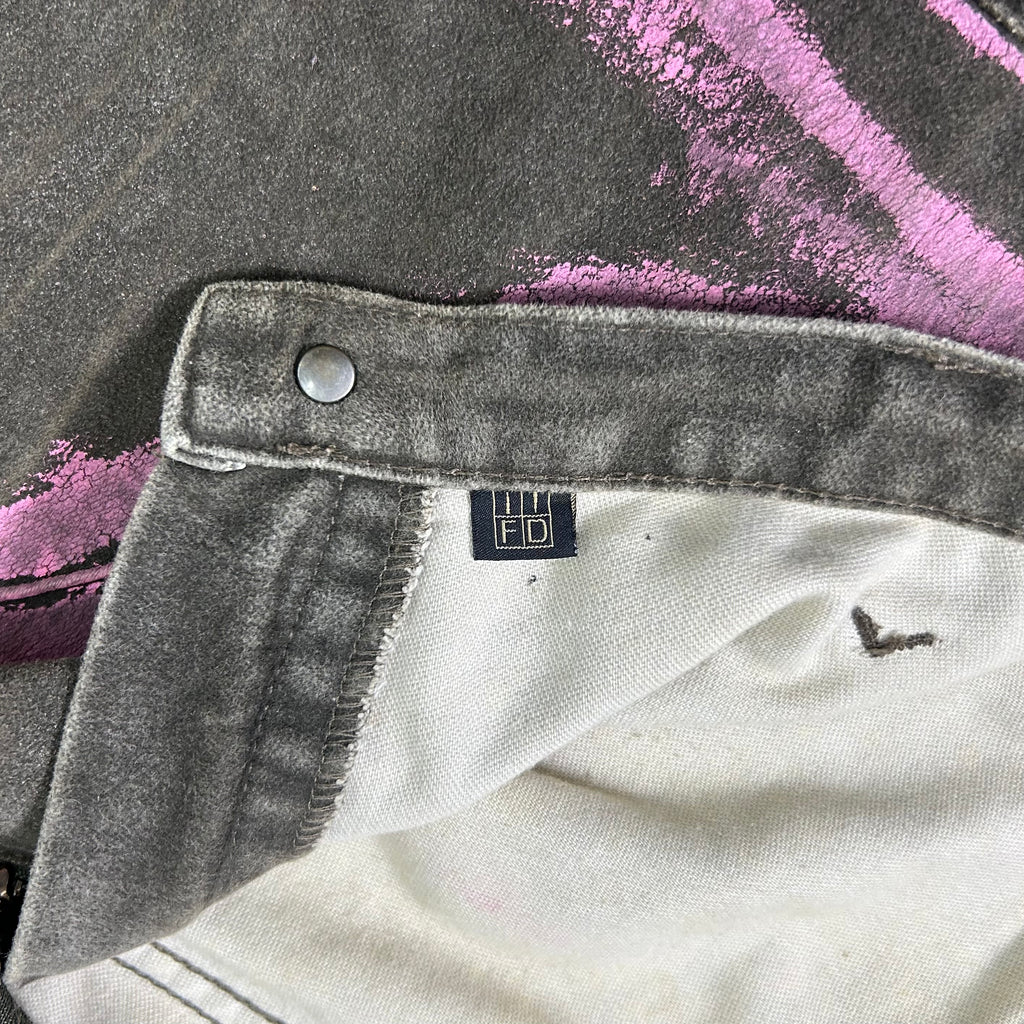 Just Cavalli 2000's Paint Splatter Brown Pants