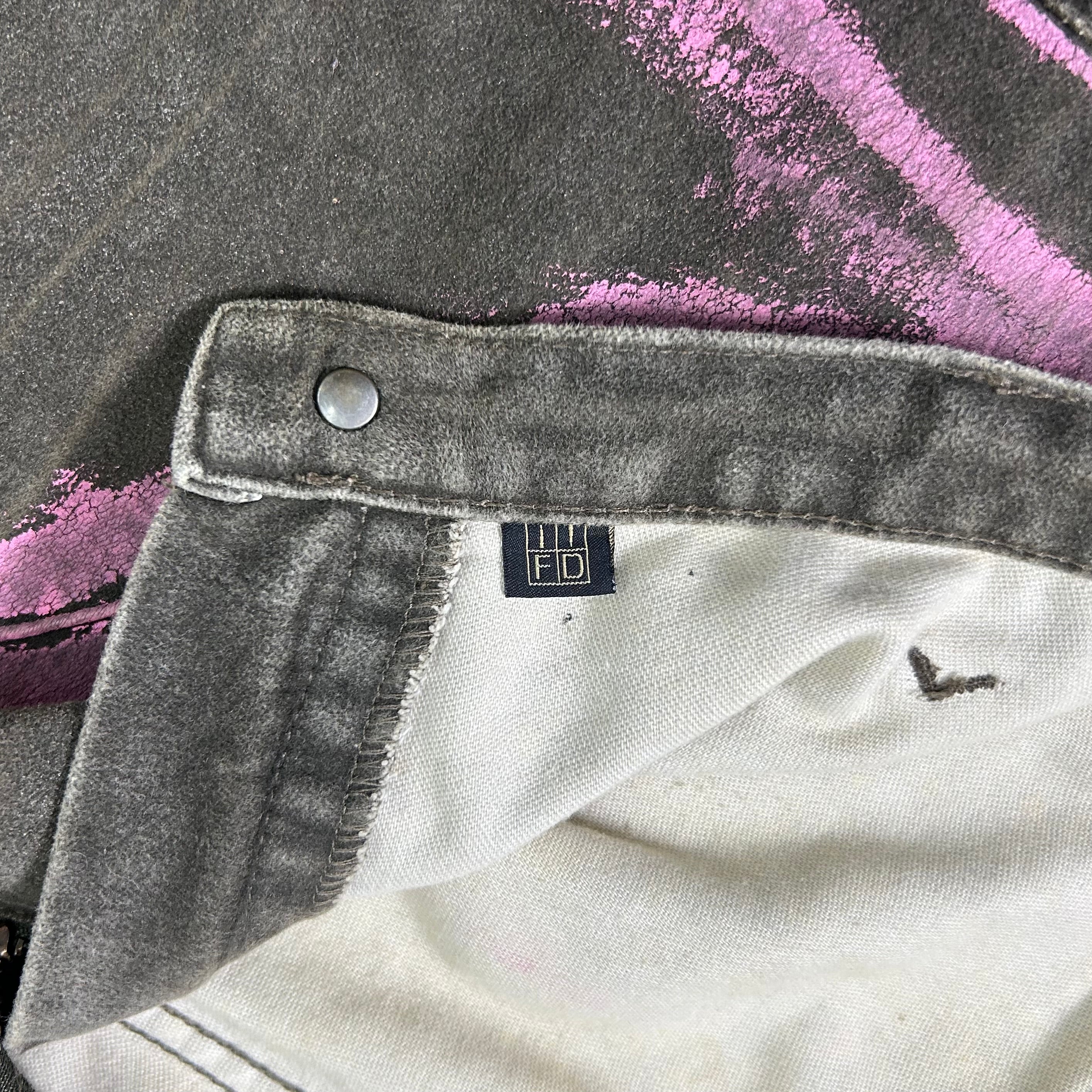 Just Cavalli 2000's Paint Splatter Brown Pants