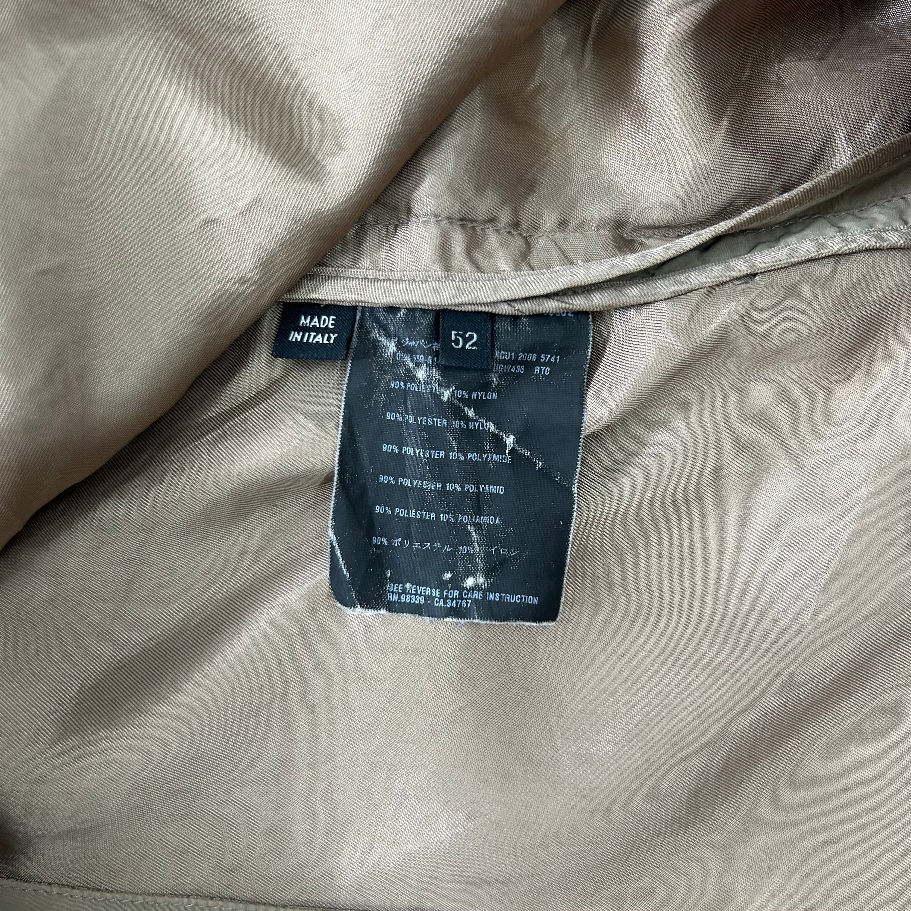 Prada Beige Light Nylon Trench Jacket