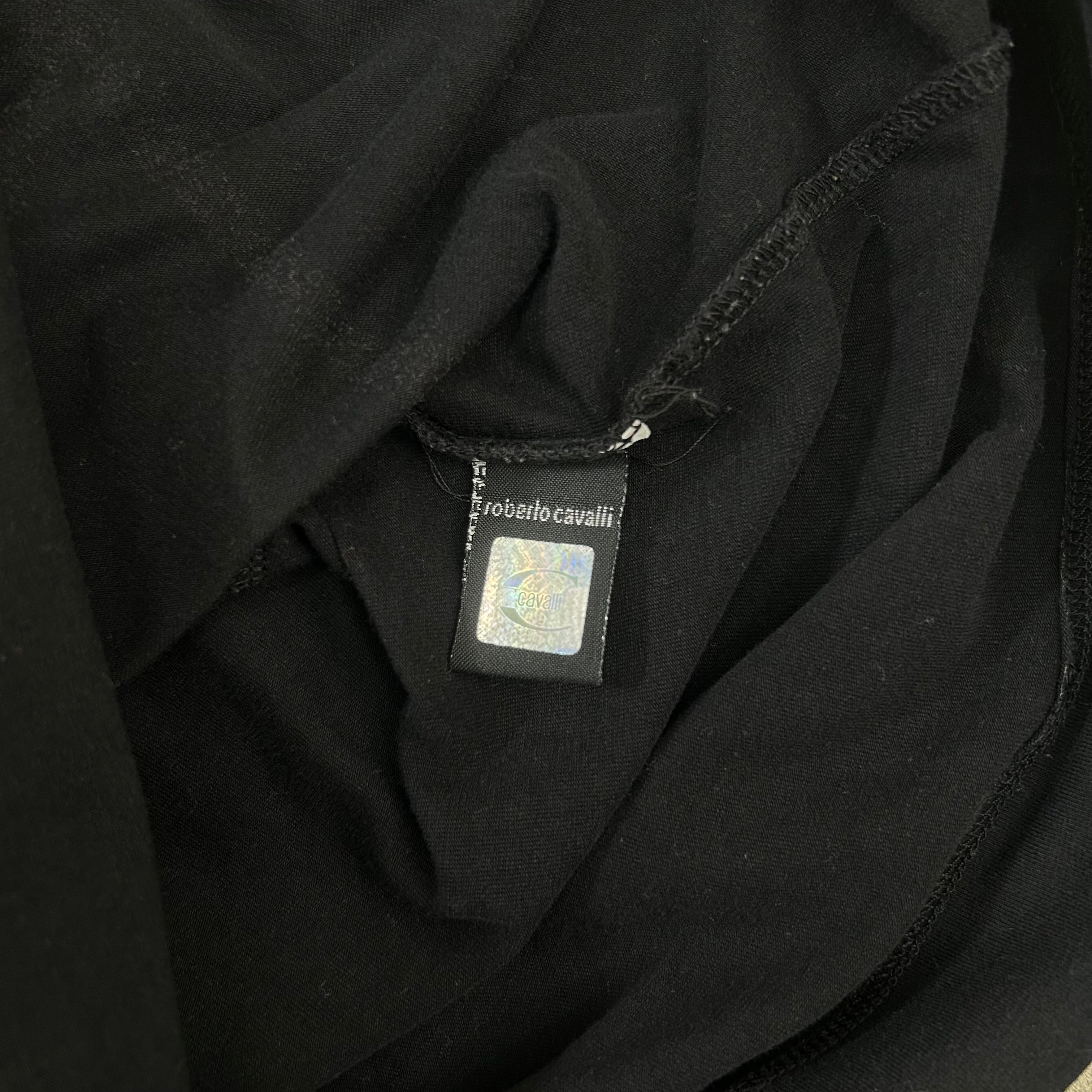 Just Cavalli 2010's Chains Graphic Black T-Shirt