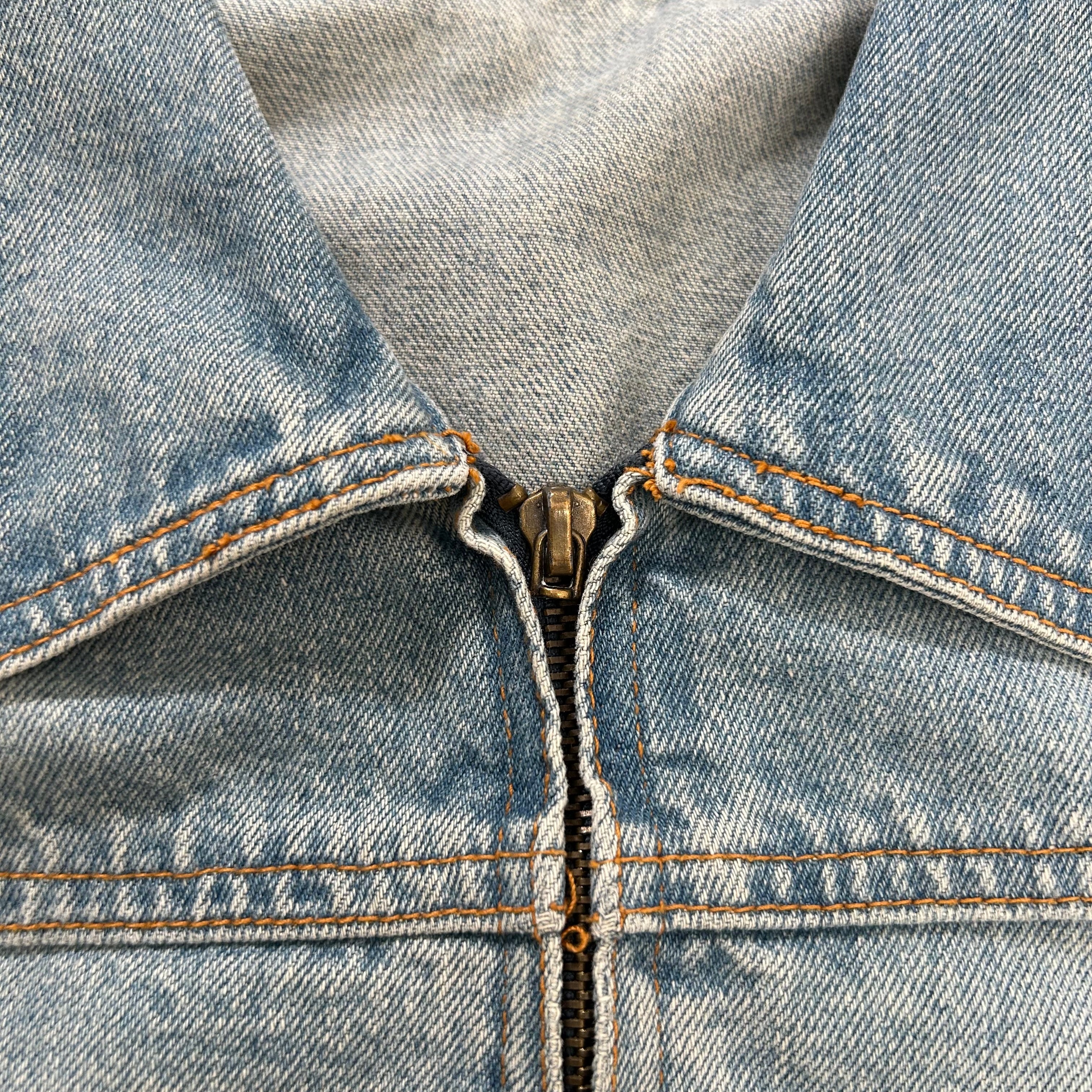 Just Cavalli Blue Snake Skin Denim Jacket