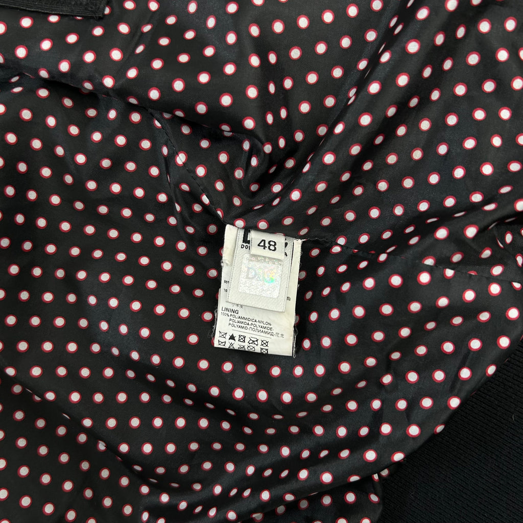 Dolce & Gabbana Nylon Leather Black Jacket