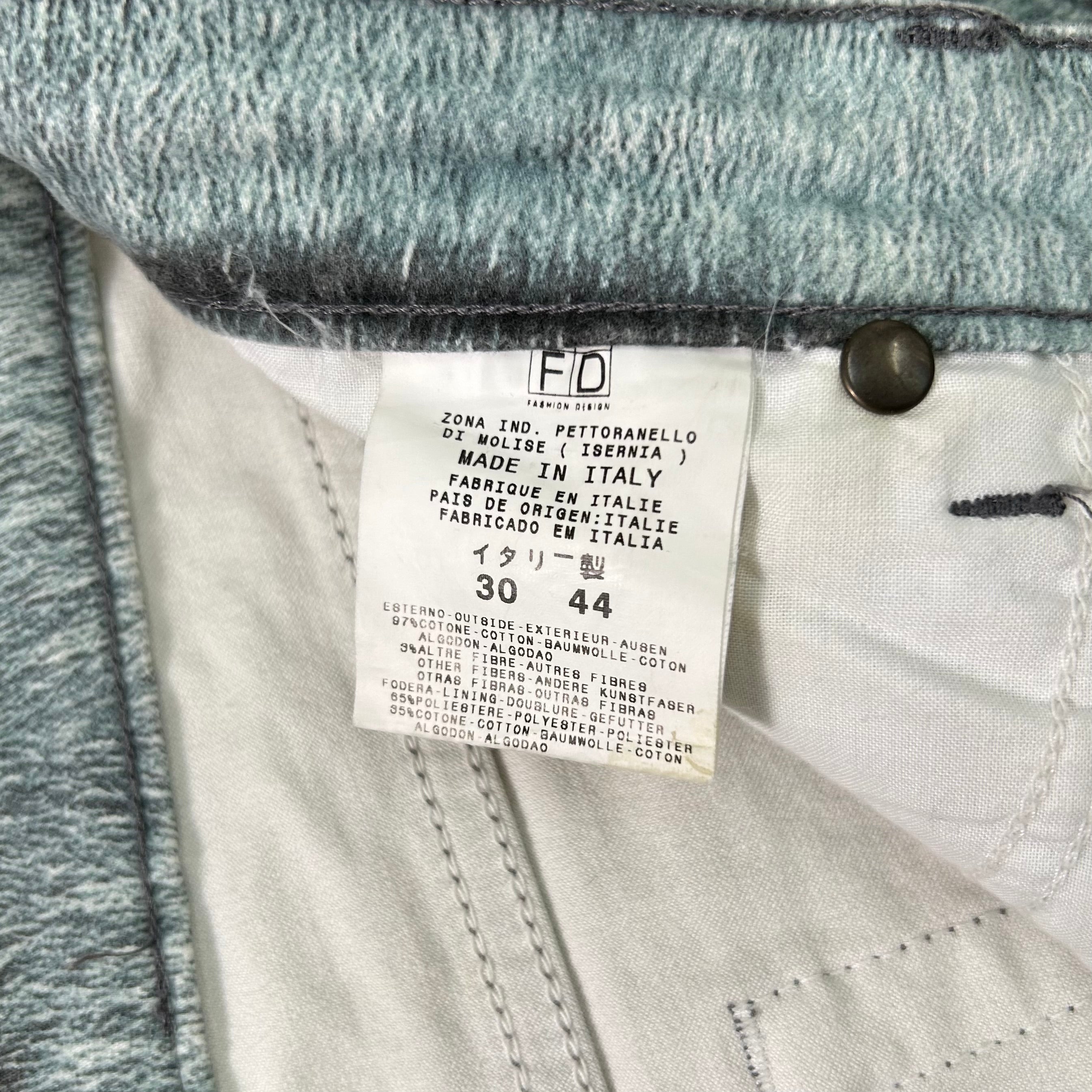 Just Cavalli Blue Tiger Print Flared Pants