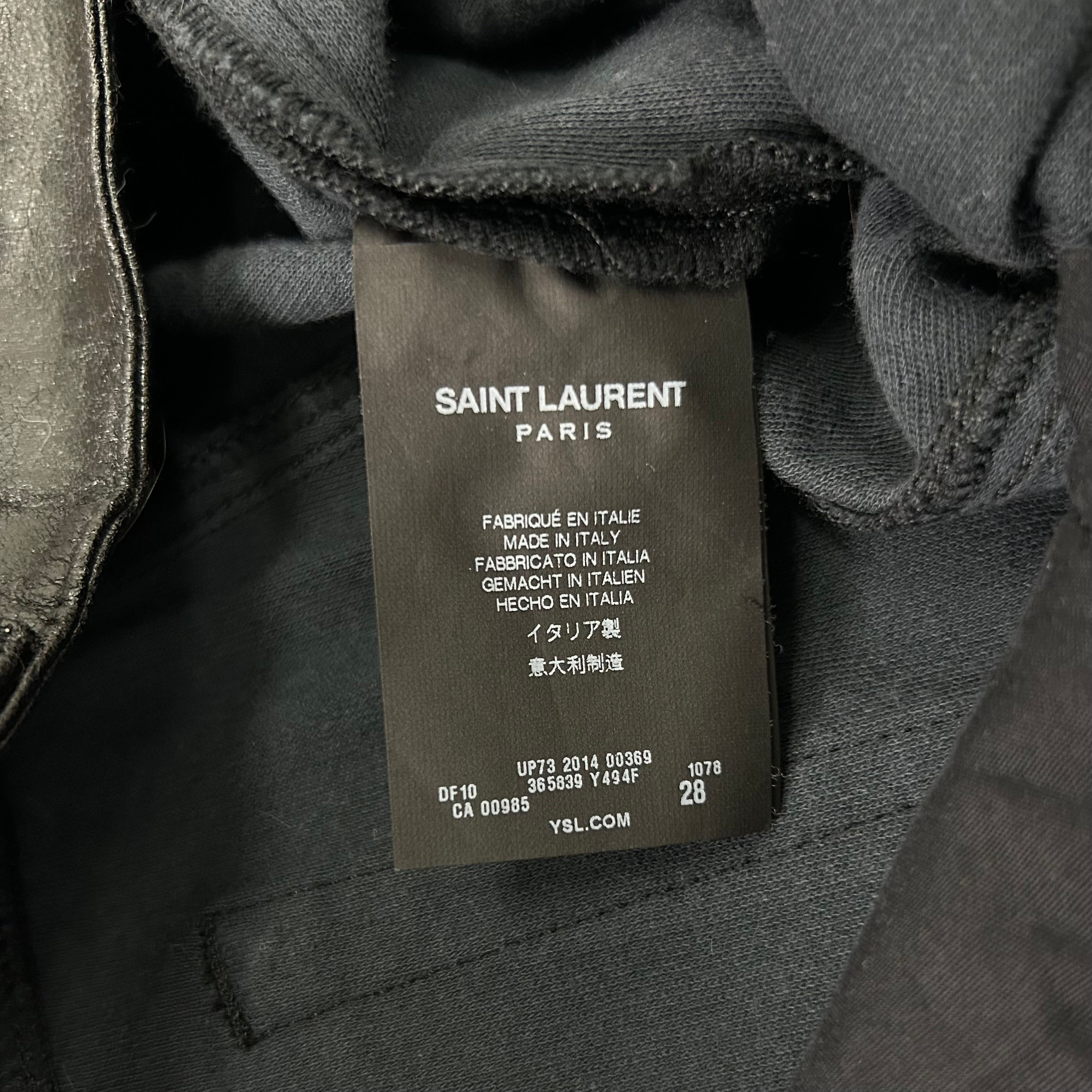 Saint Laurent D07 Faux Leather Skinny Pants