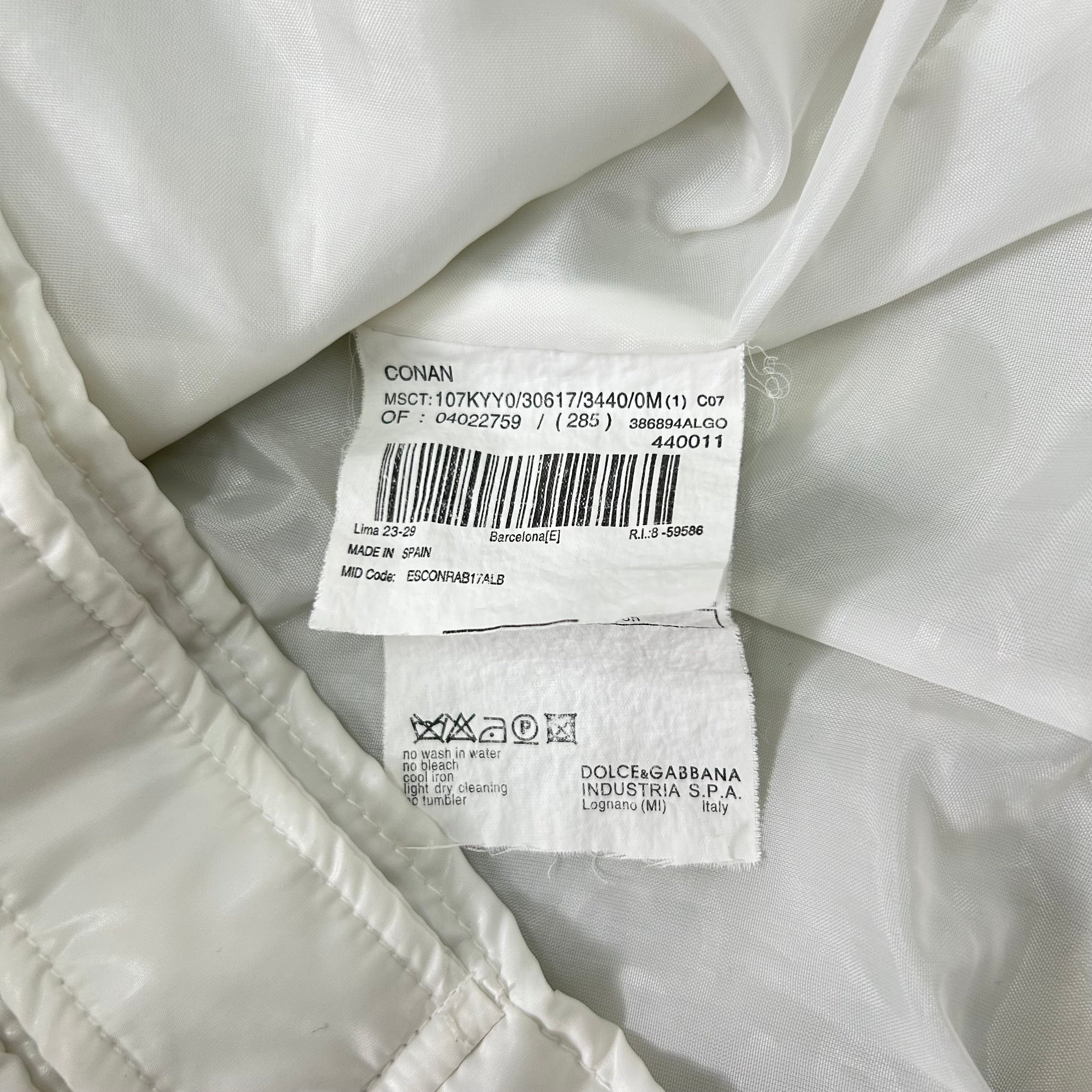 Dolce & Gabbana White Nylon Cargo Jacket