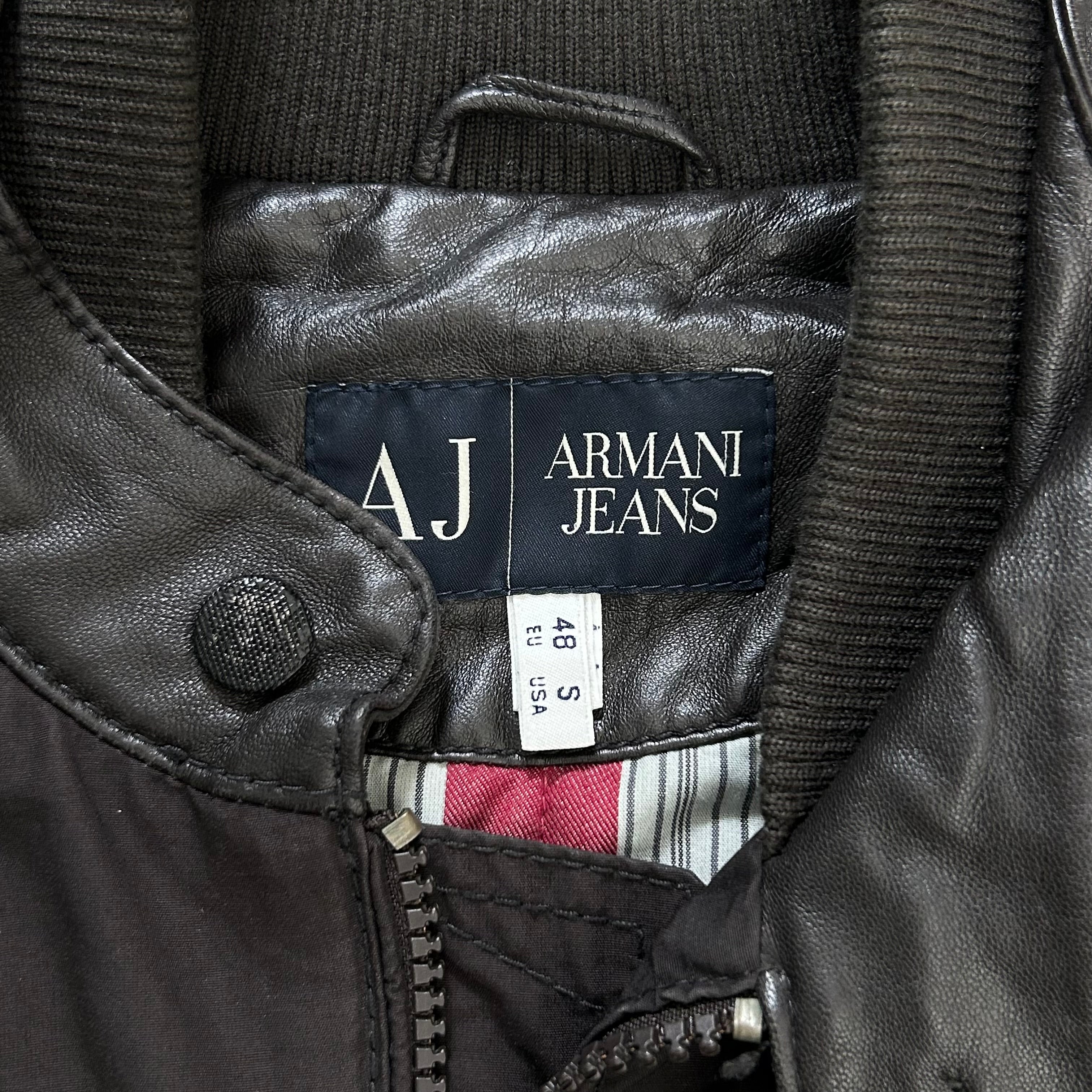 Armani Jeans Nylon Leather Cargo Jacket