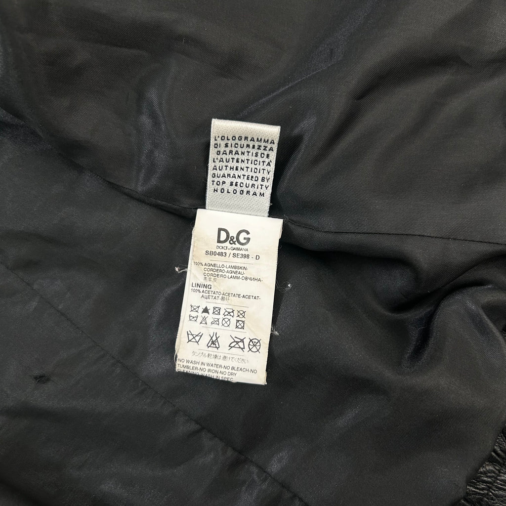 Dolce & Gabbana 2000's Leather Black Leather Jacket