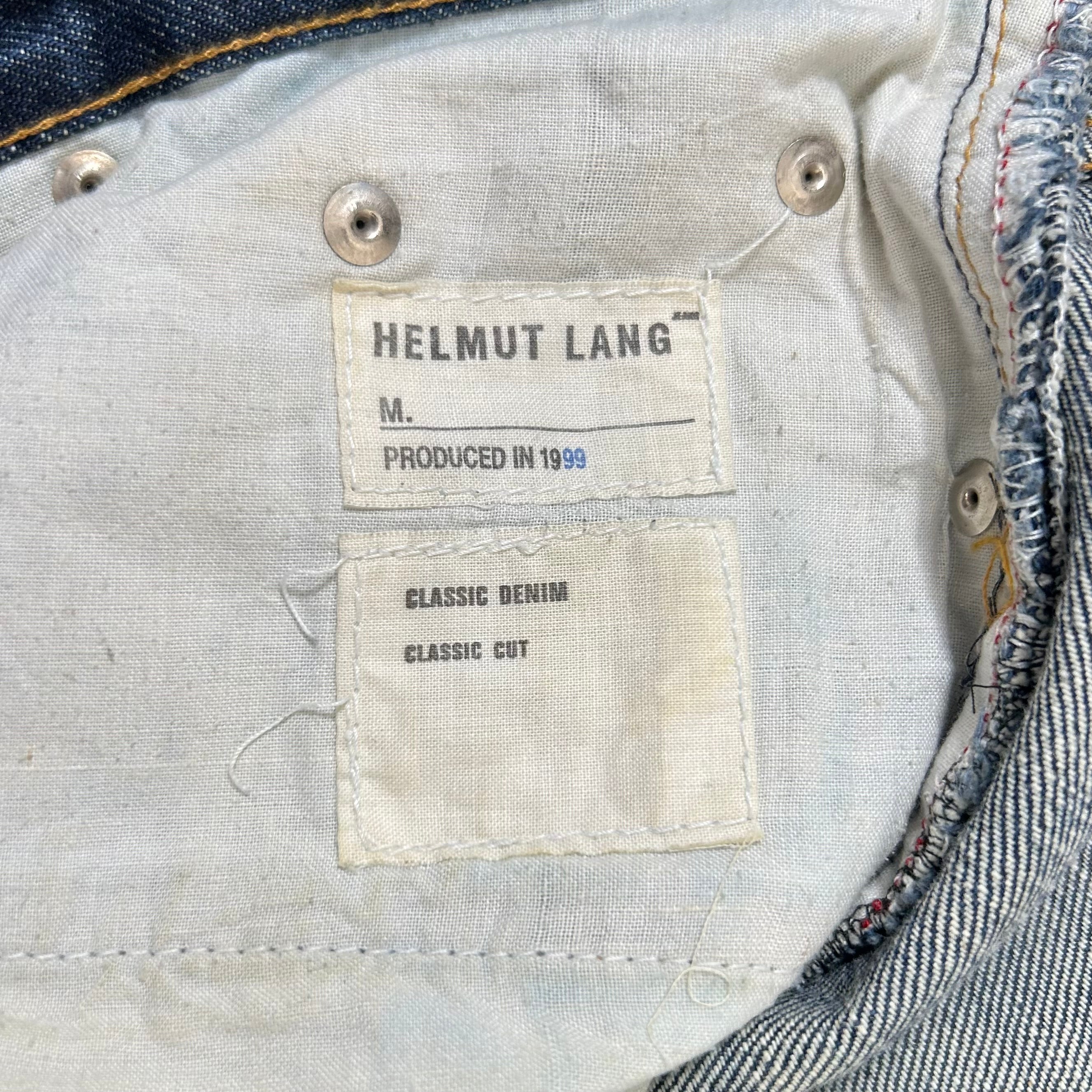 Helmut Lang 1998 Classic Denim Cut Blue Flair Jeans