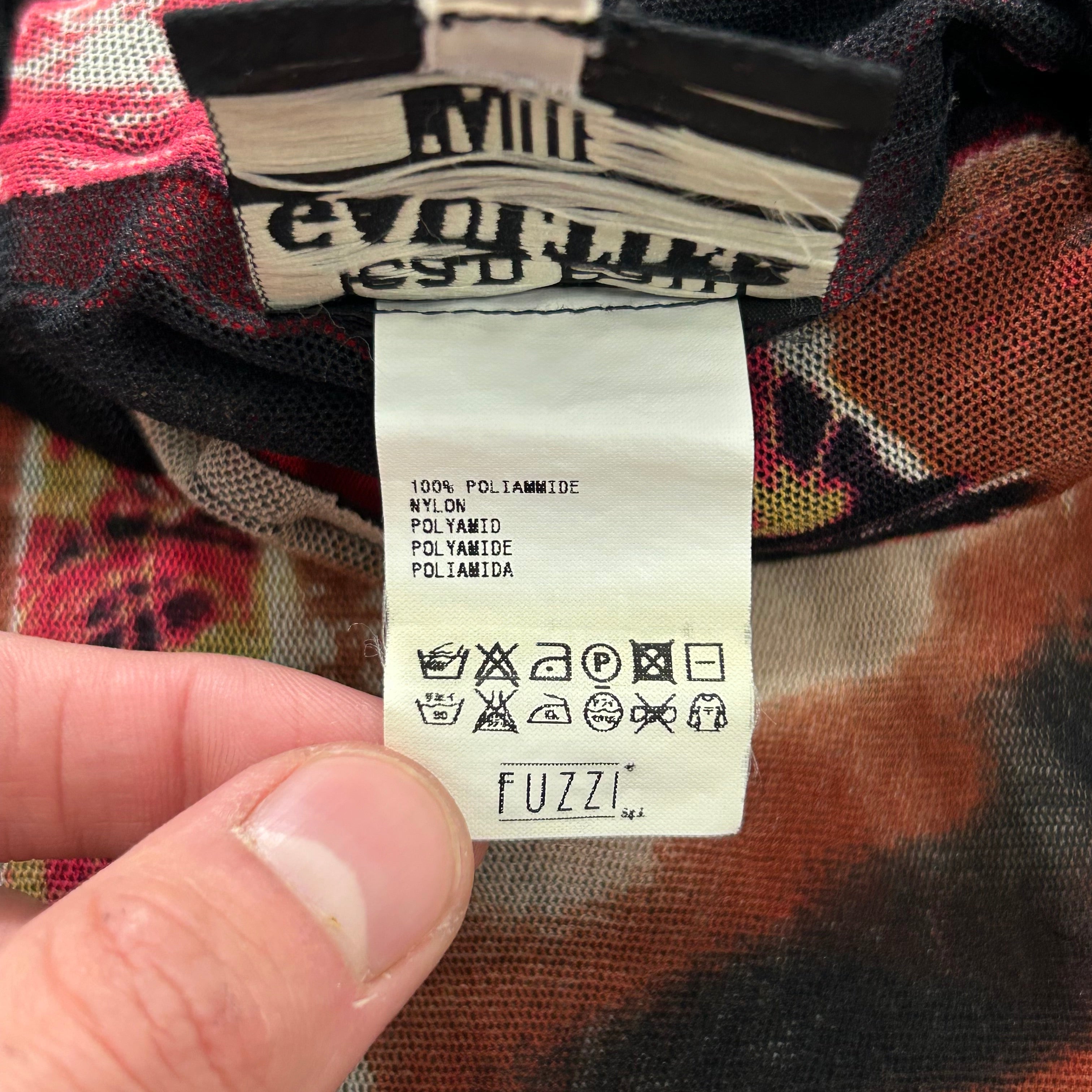 Jean Paul Gaultier "Pigalle" Paris Lights Mesh Graphic Longsleeve