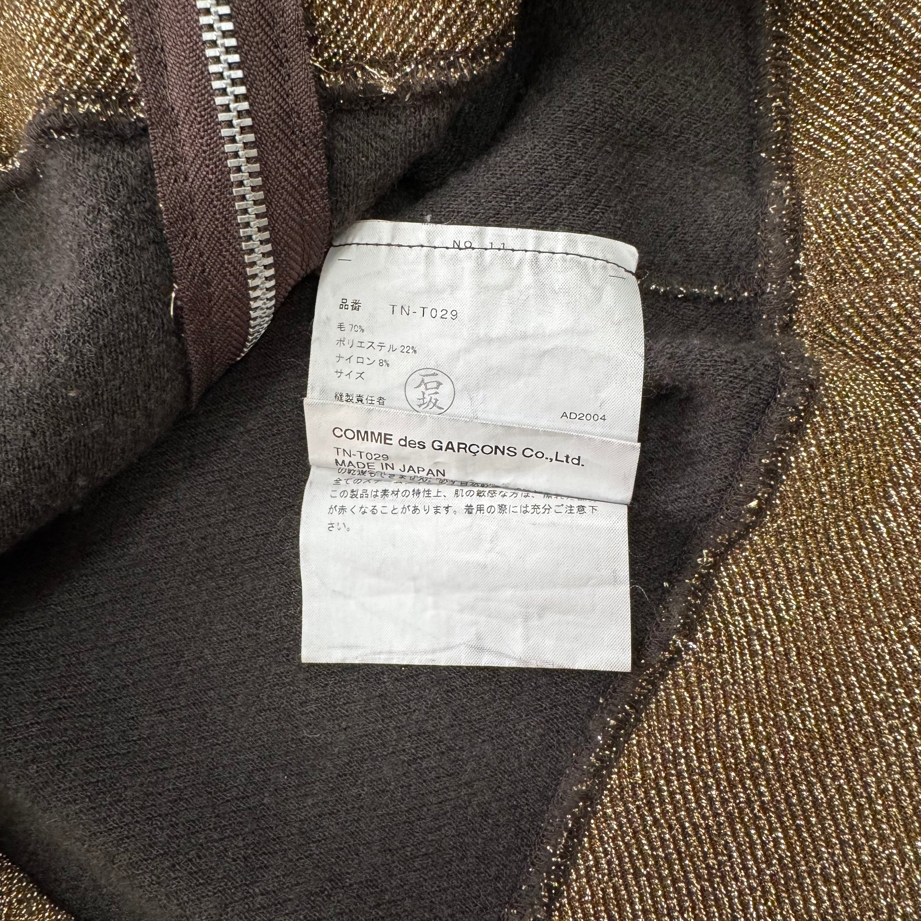 Comme des Garçons Tricot Full-Zip Gold Knit Jacket
