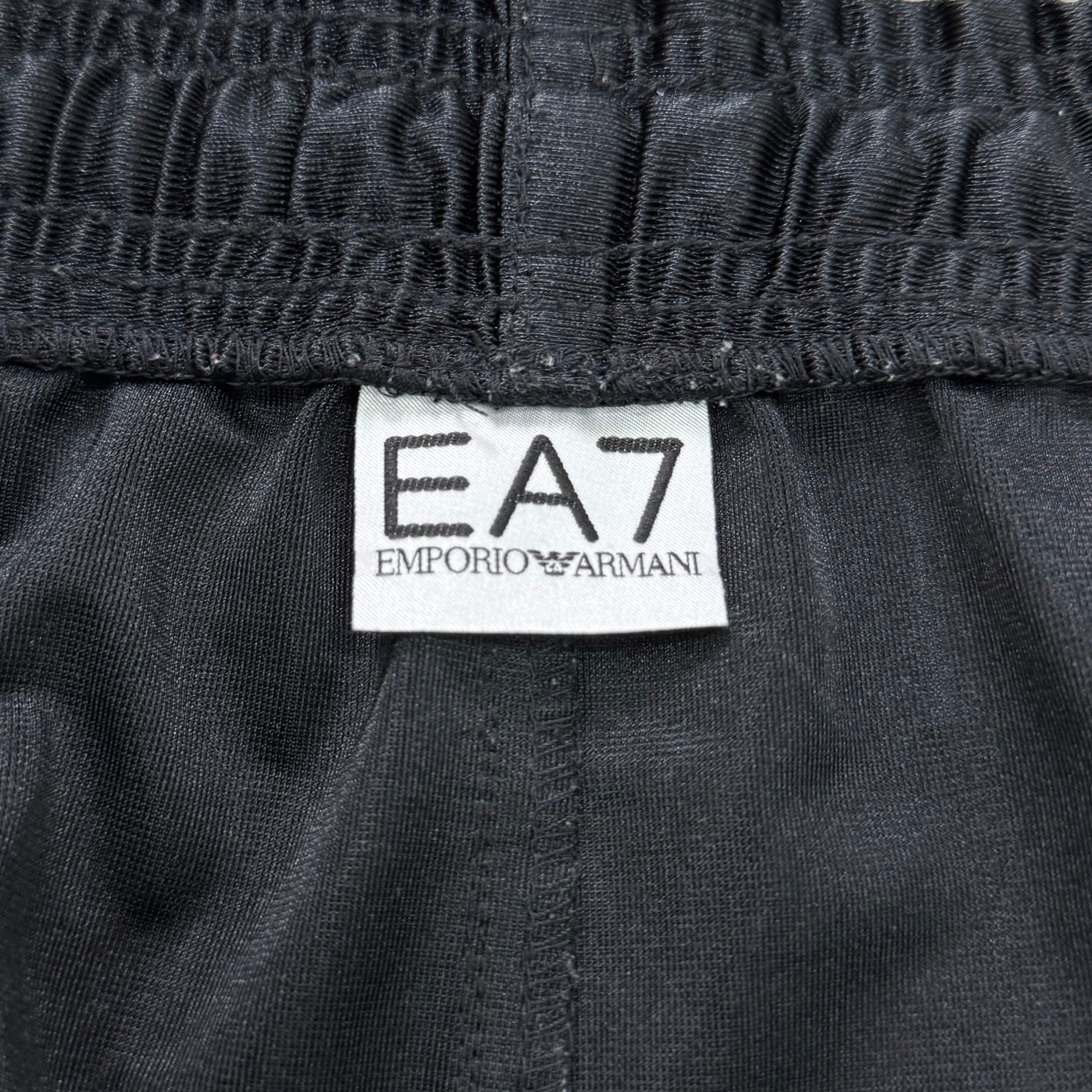 EA7 Emporio Armani Black Mesh Basketball Shorts