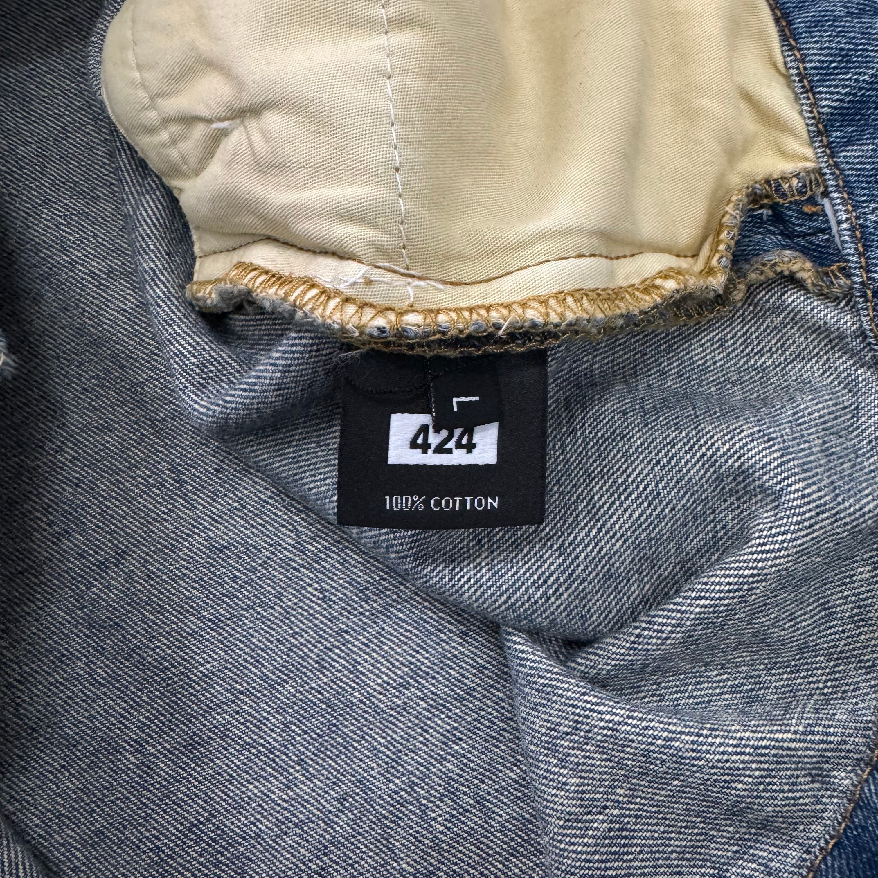 424 Wash Denim 2016 Hooded Parka Jacket
