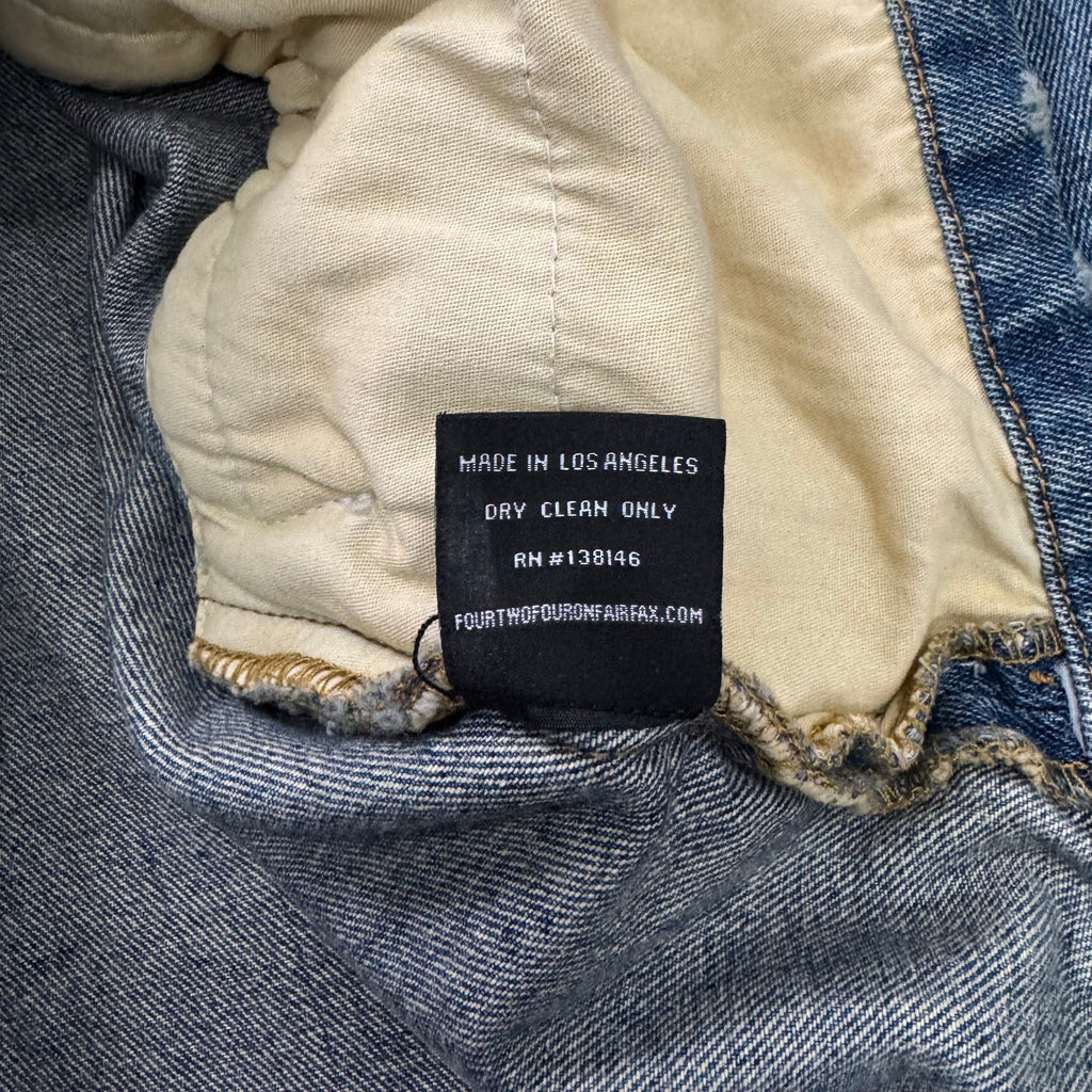 424 Wash Denim 2016 Hooded Parka Jacket
