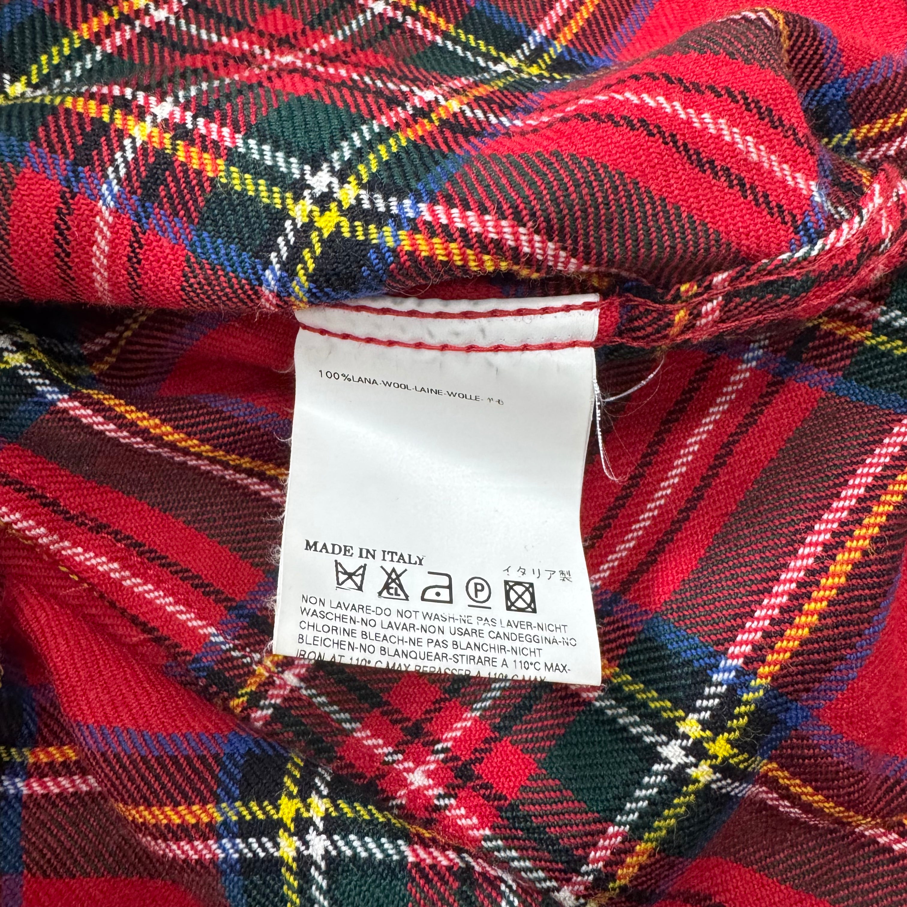 Dsquared2 Red Tartan Plaid Sleeveless Frayed Shirt
