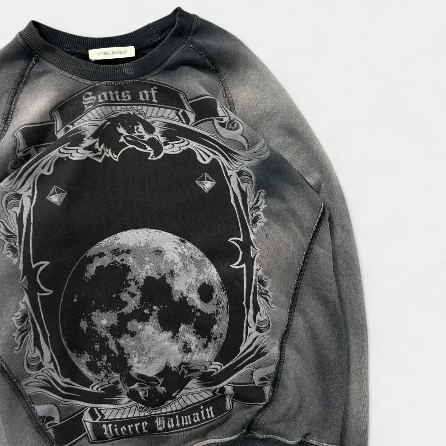 Balmain Sons Of Pierre Balmain Graphic Crewneck Black