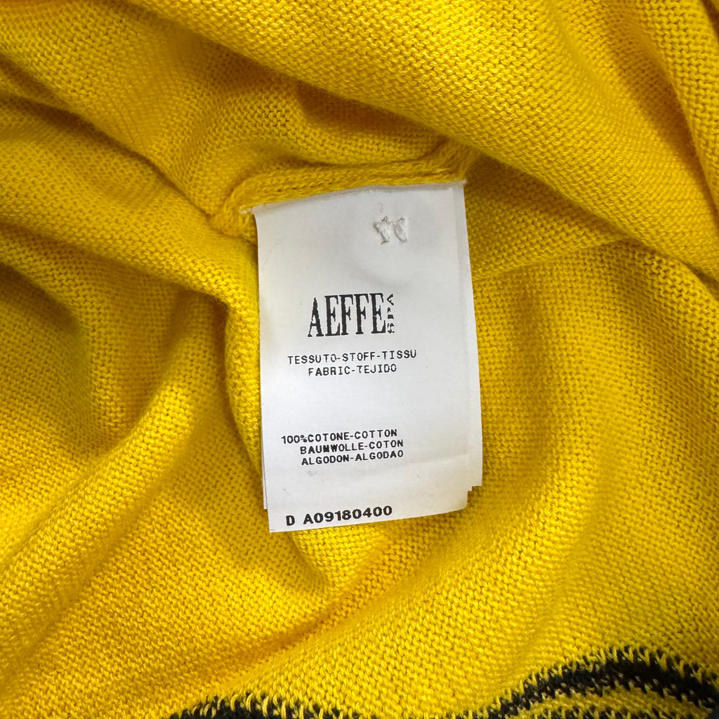 Moschino SS19 Runway 'Caution' Yellow Cardigan