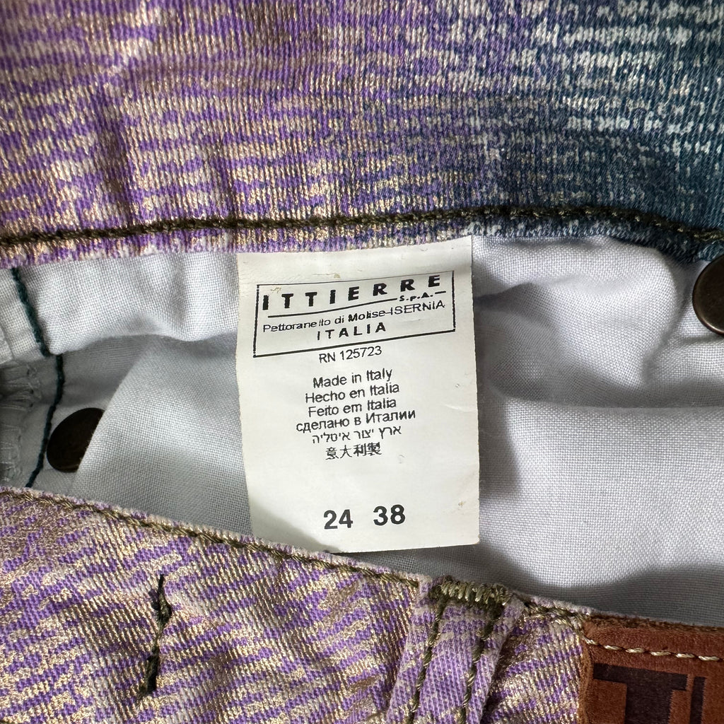 Just Cavalli 2000's Metallic Ombré Coated Denim Jeans