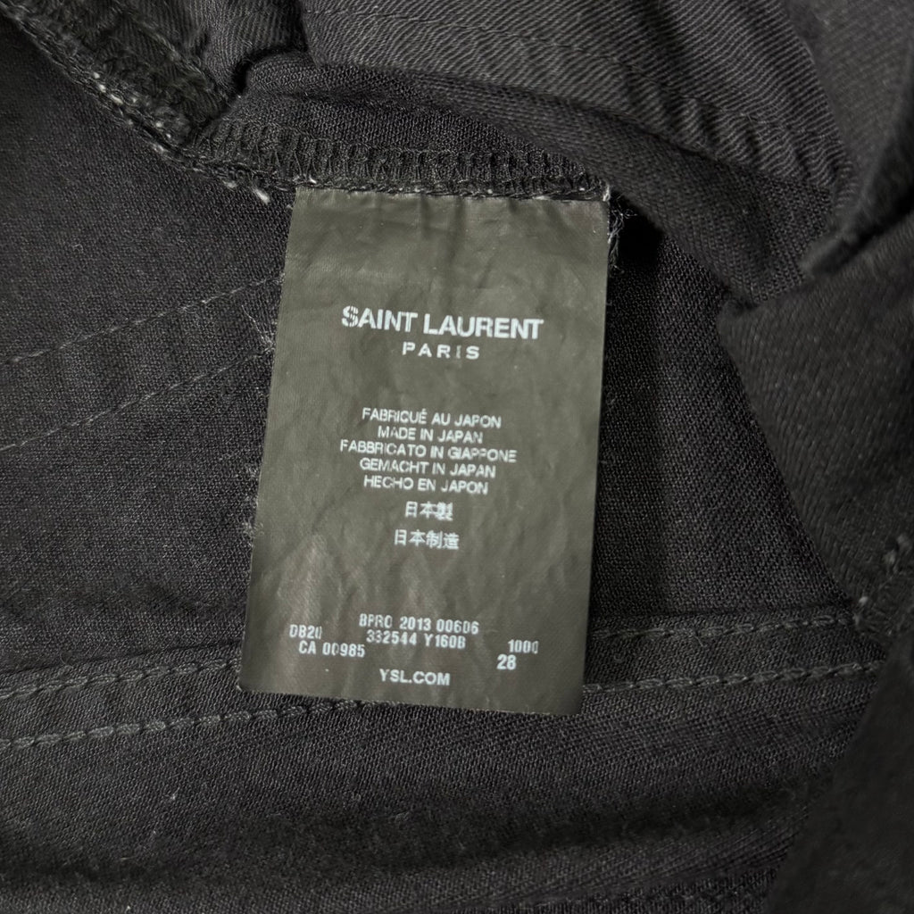 Saint Laurent 2013 D02 Hedi Slimane Skinny Black Denim Jeans