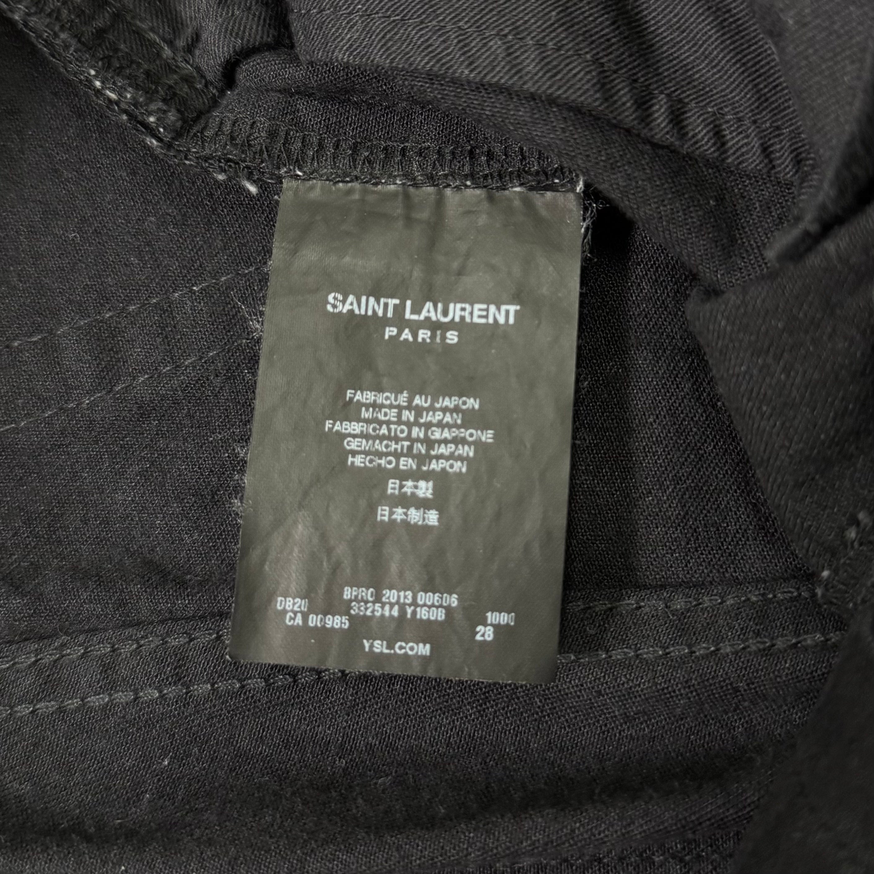 Saint Laurent 2013 D02 Hedi Slimane Skinny Black Denim Jeans
