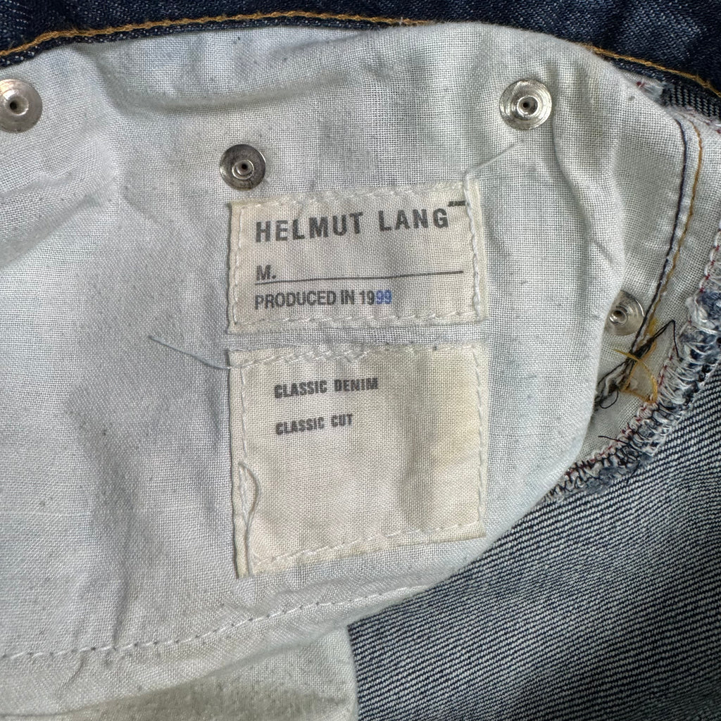 Helmut Lang 1998 Raw Denim Flared Jeans